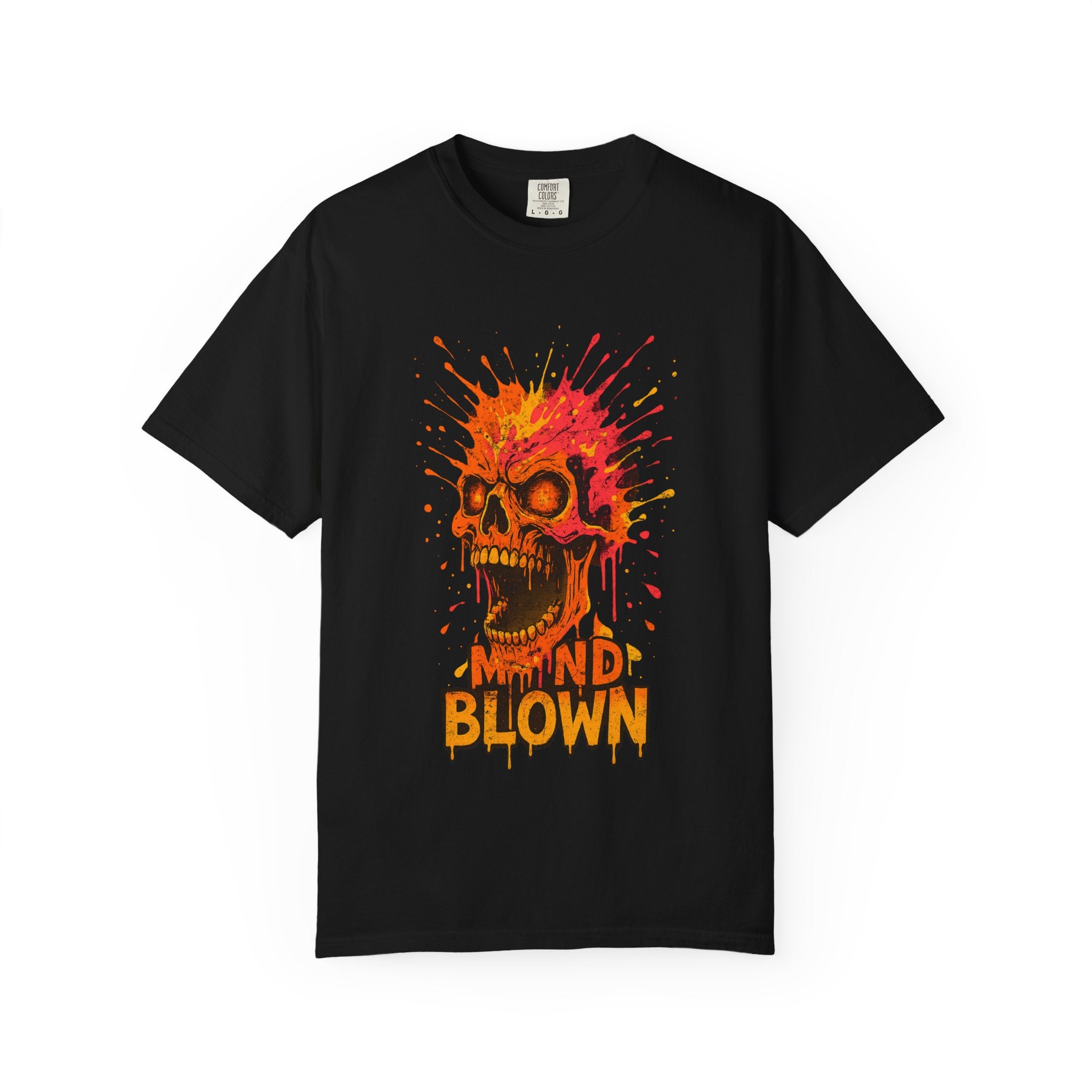Mind Blown Tee – Loud, Lit, and Losing It. Vibrant Skull Graphic T-shirt - Perfect for Halloween, Concerts, Party Wear, Art Lovers, Unique Gift Idea