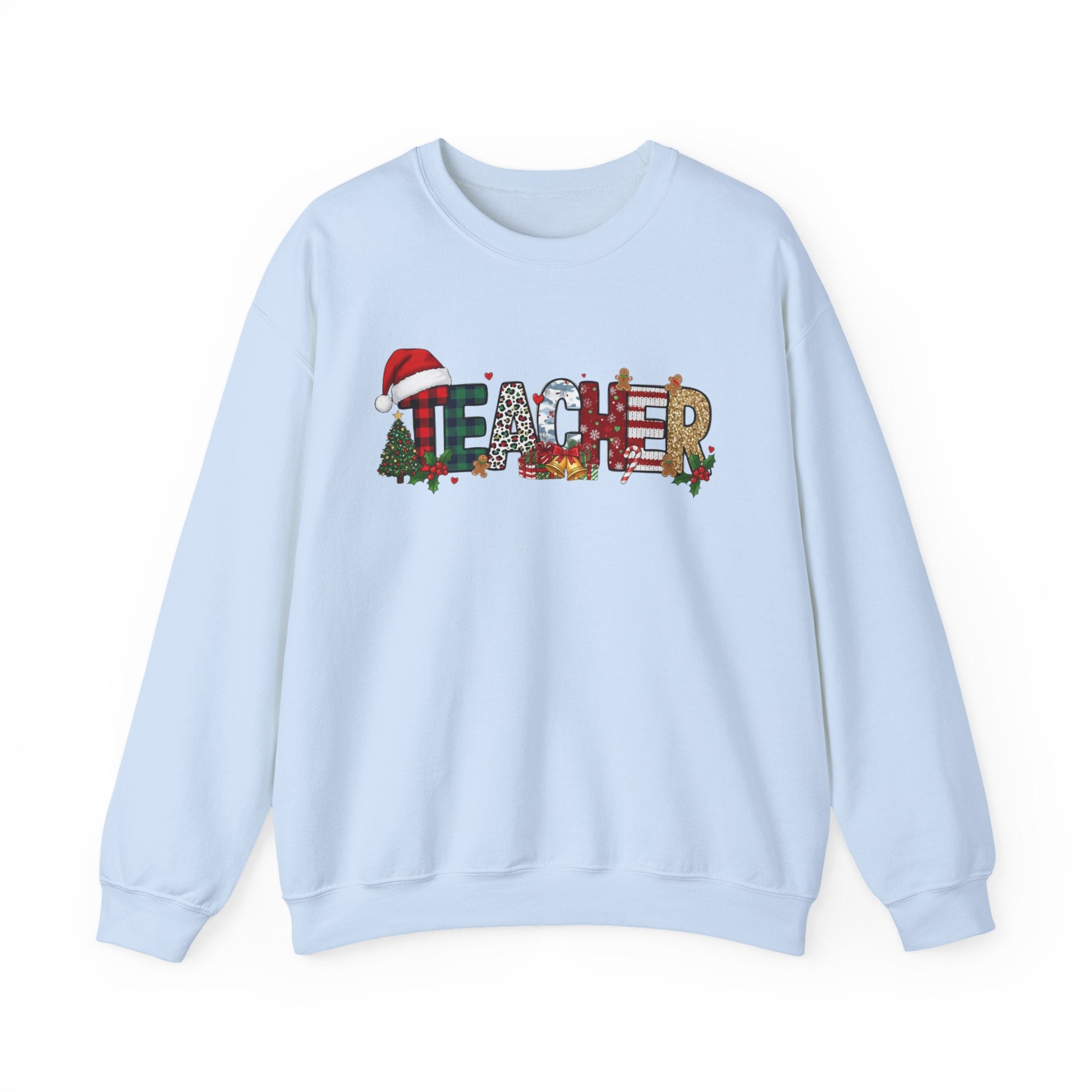 Merry Christmas Teacher Sweatshirt, Christmas Teachers Crewneck, Holly Jolly Teacher Xmas Sweater, Teacher Party Shirt, Gift For Teacher