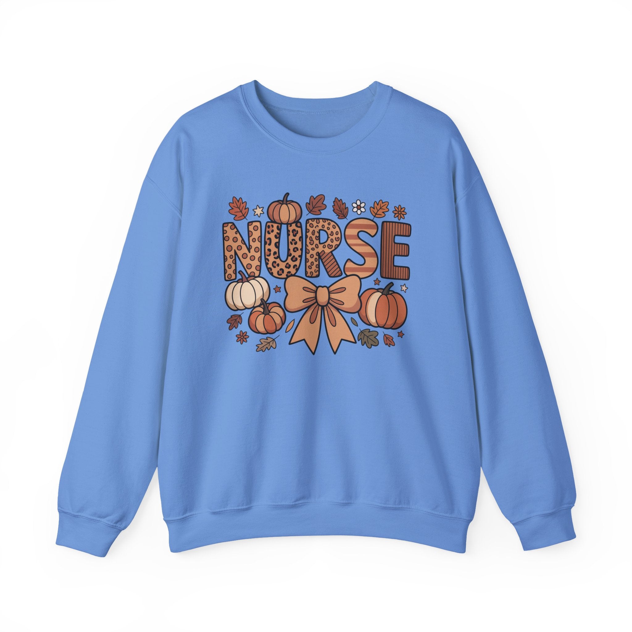 Fall Nurse Sweatshirt, Retro Nurse Coquette Bow Crewneck, Fall Nurse Sweater, Nurse Pumpkin Hoodie, Gift for Nurse