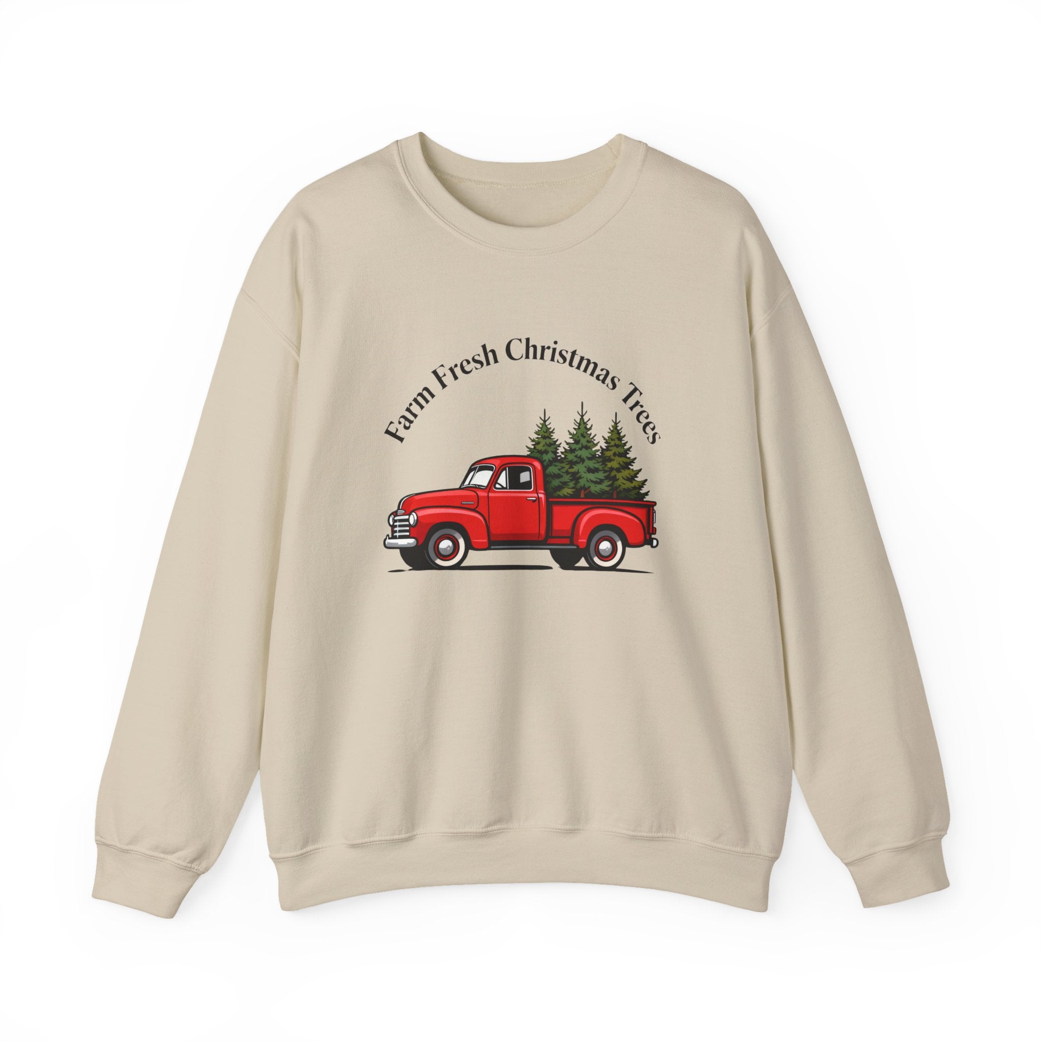 Farm Fresh Christmas Tree Sweatshirt, Christmas Crewneck for Women, Christmas Tree Shirt, Woman's Holiday Sweatshirt, Women's Xmas Tee