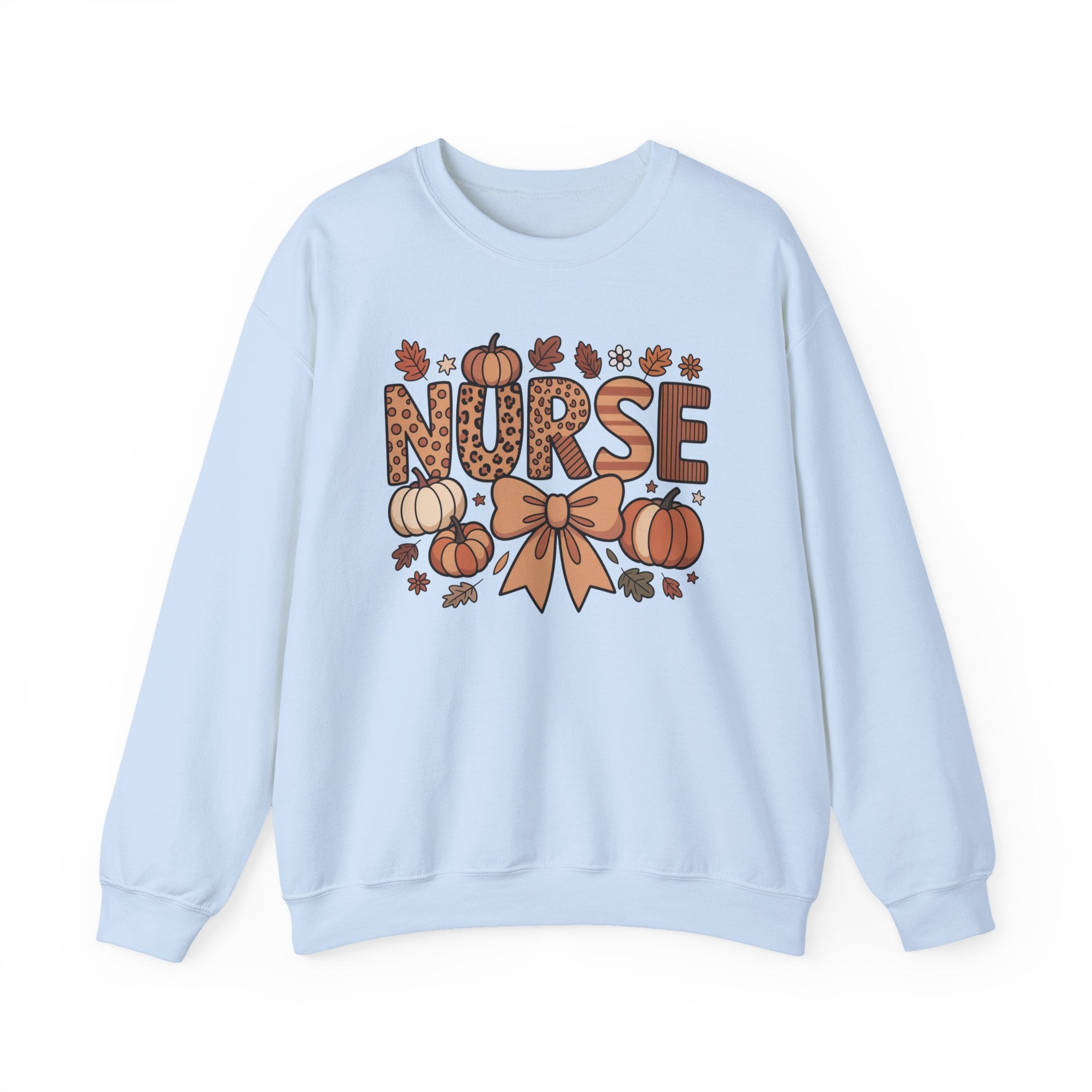 Fall Nurse Sweatshirt, Retro Nurse Coquette Bow Crewneck, Fall Nurse Sweater, Nurse Pumpkin Hoodie, Gift for Nurse