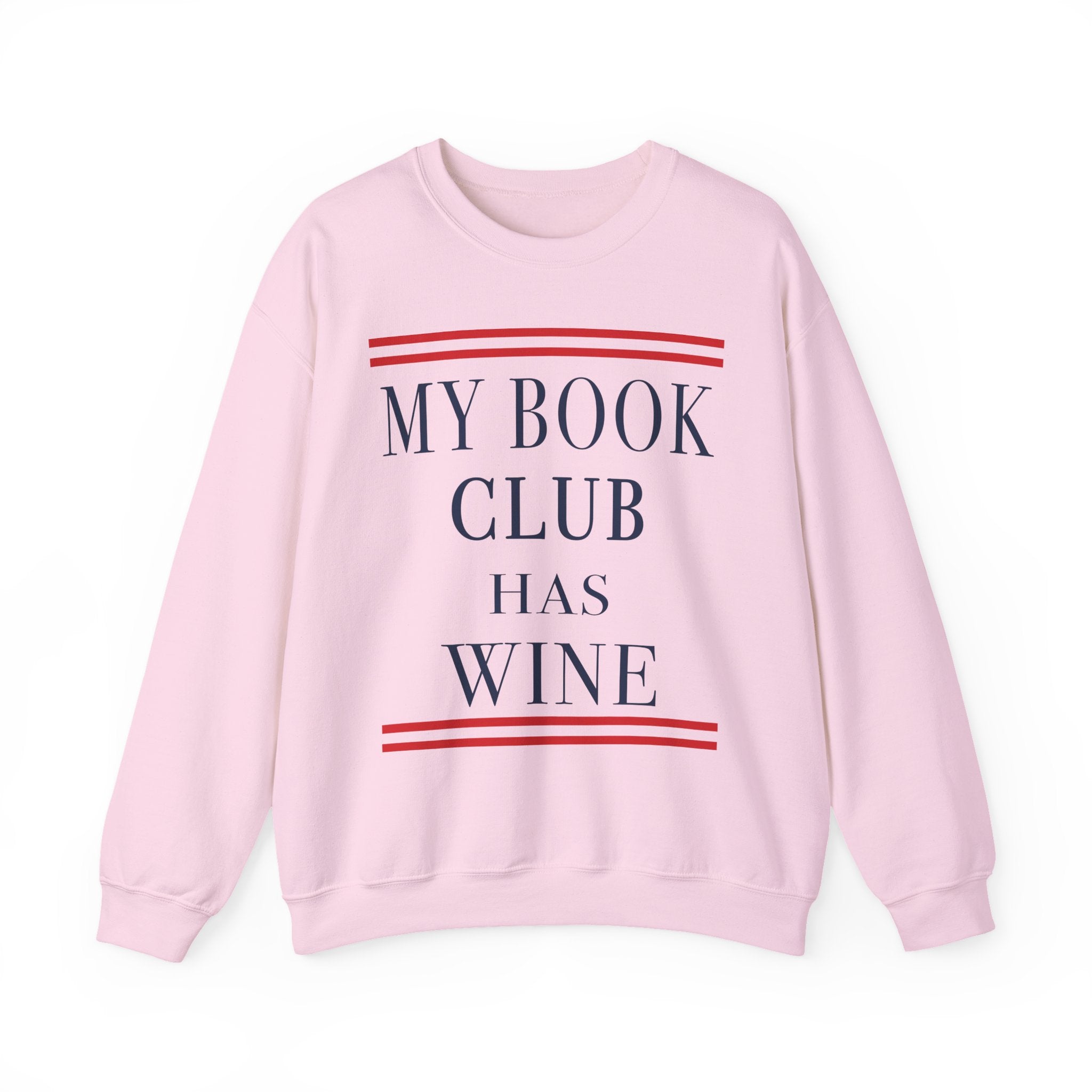 My Book Club Has Wine Sweatshirt, Funny Book Lover Sweatshirt, Cozy Reading Crewneck, Book Club Gift, Wine Lover Sweatshirt, Librarian Bookish Apparel