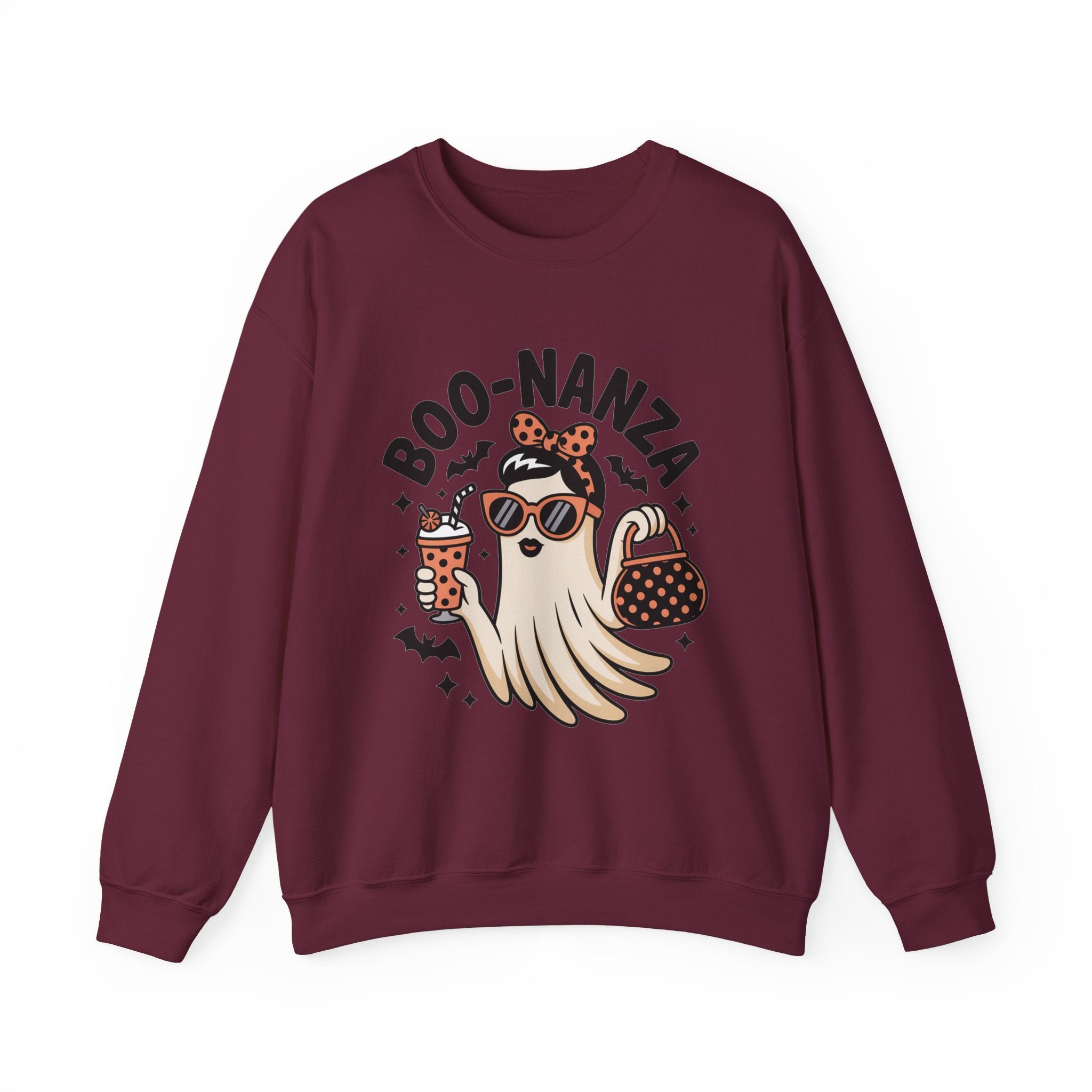 Boo-nanza Ghost Sweatshirt, Funny Halloween Sweatshirt, Boujee Ghost Pullover, Spooky Season Crewneck, Glam Halloween Shirt, Fall Aesthetic Sweatshirt