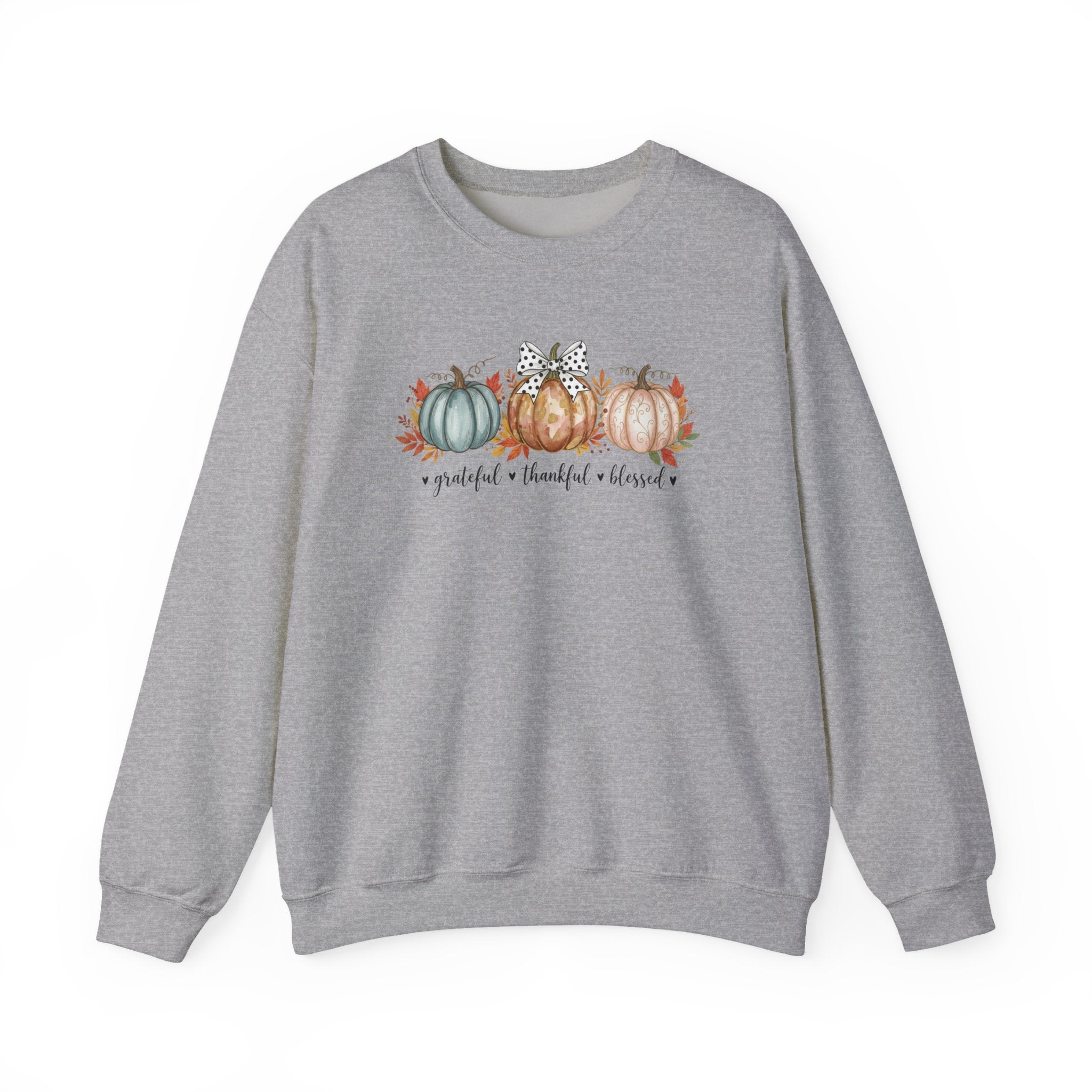 Grateful Thankful Blessed Pumpkin Sweatshirt, Pumpkin Woman Crewneck, Cozy Fall Autumn Sweater, Rustic Thanksgiving Tee, Harvest Season Pumpkin Top