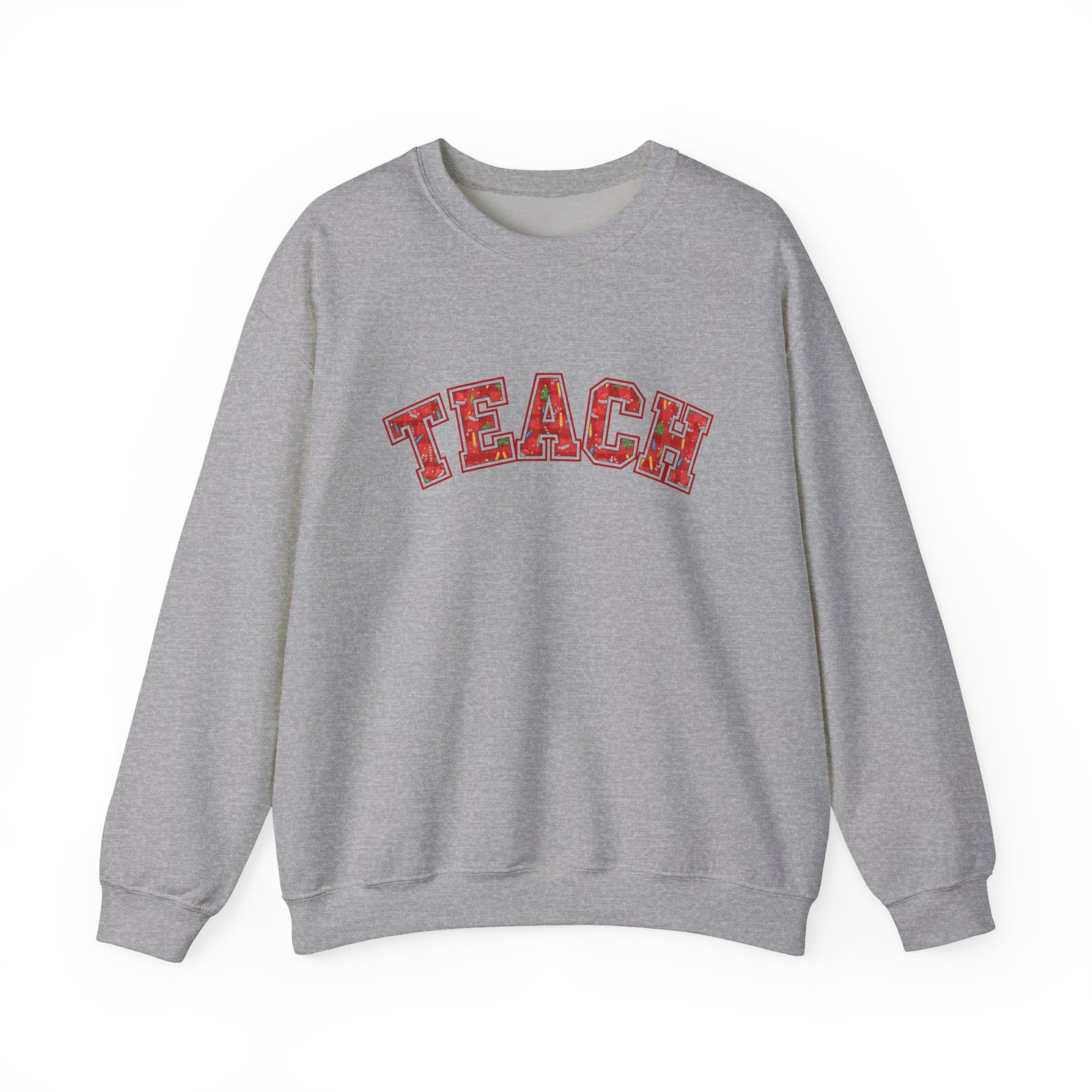 Thankful Teacher Sweatshirt, Teacher Christmas Crewneck, Holiday Teacher Shirt, Teacher Christmas Sweater, Teach Sweatshirt, Trendy Christmas Sweatshirt for Teacher, Cozy Teacher Gift