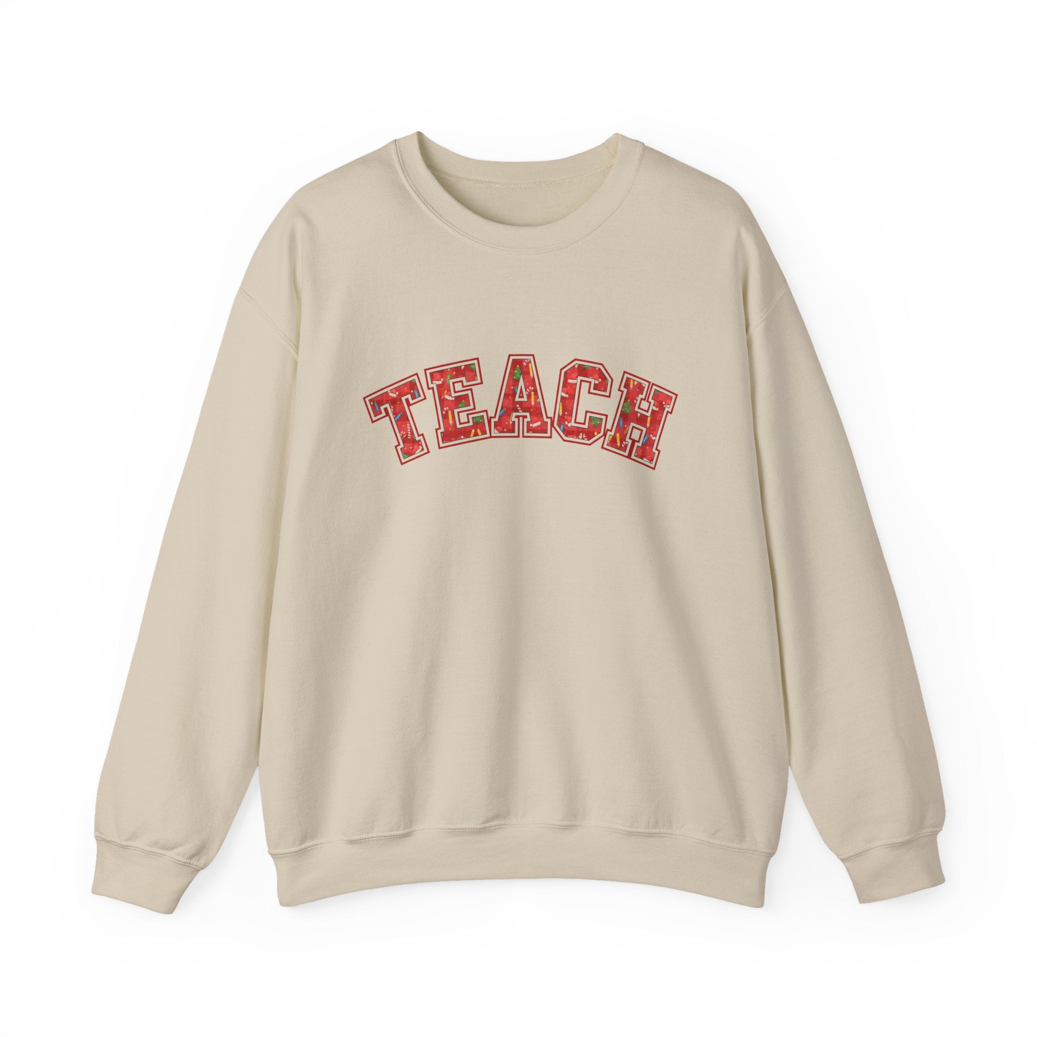 Thankful Teacher Sweatshirt, Teacher Christmas Crewneck, Holiday Teacher Shirt, Teacher Christmas Sweater, Teach Sweatshirt, Trendy Christmas Sweatshirt for Teacher, Cozy Teacher Gift