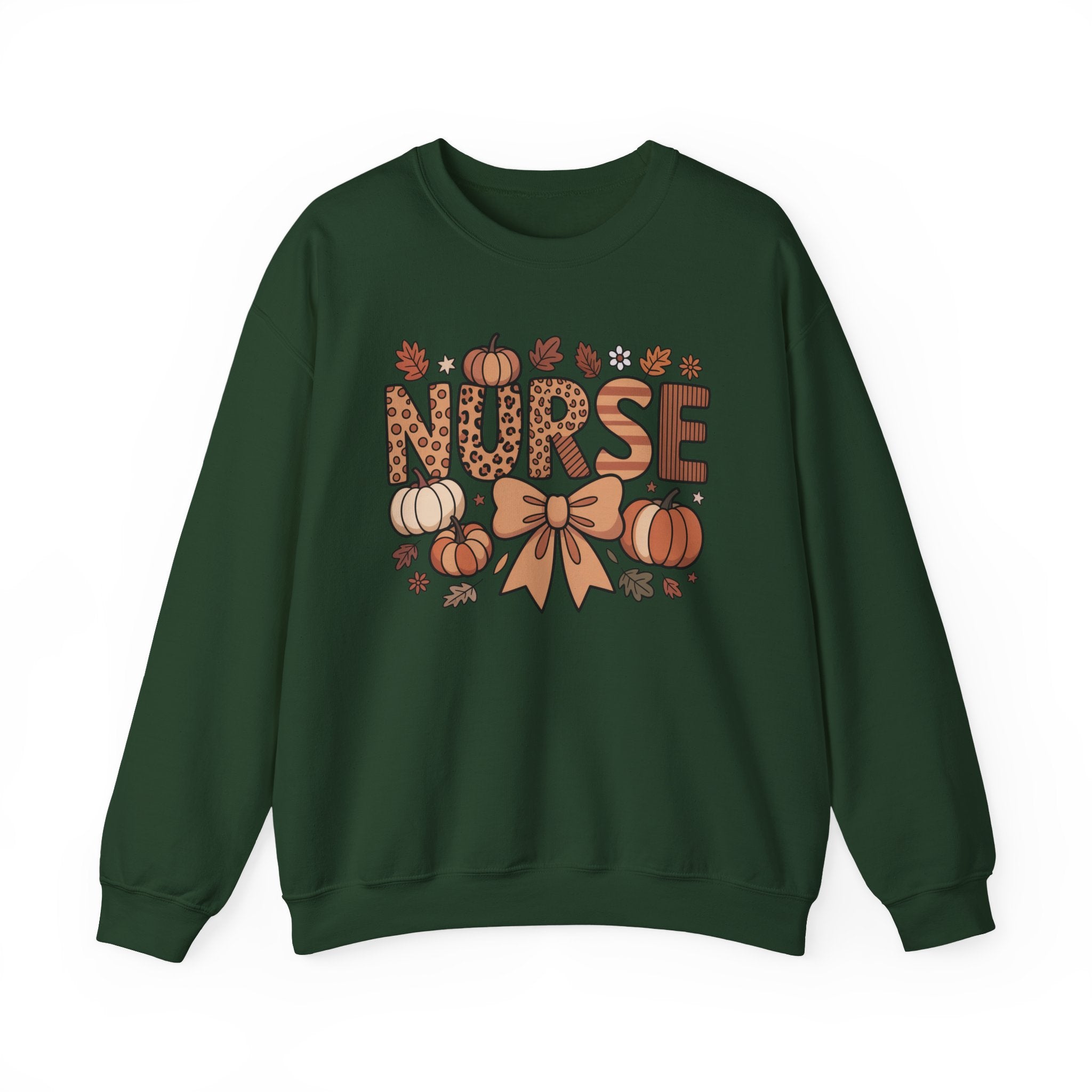 Fall Nurse Sweatshirt, Retro Nurse Coquette Bow Crewneck, Fall Nurse Sweater, Nurse Pumpkin Hoodie, Gift for Nurse