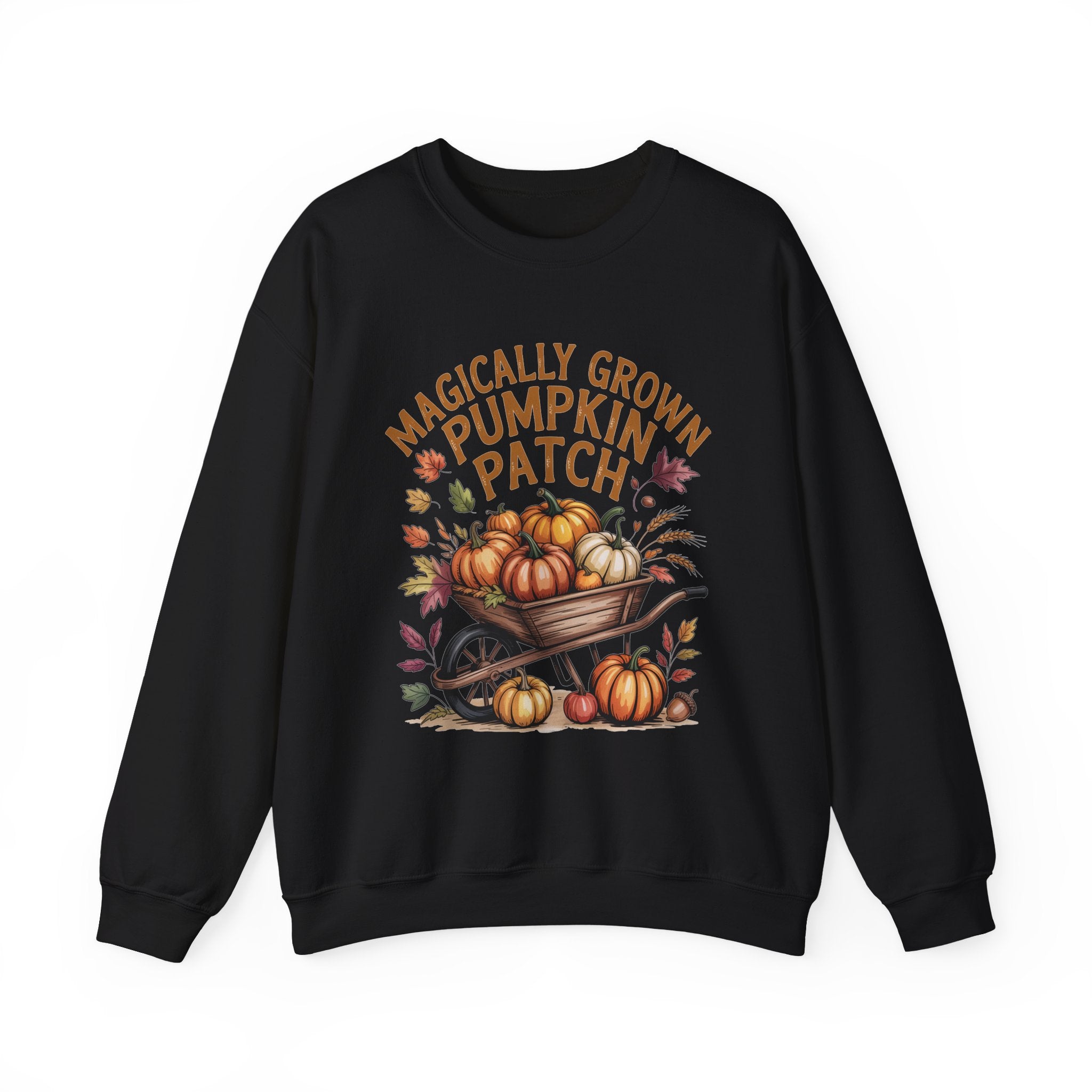 Magically Grown Pumpkin Patch Sweatshirt, Cozy Fall Sweatshirt, Autumn Pumpkin Lover Pullover, Vintage Fall Crewneck, Thanksgiving Shirt, Farmhouse Aesthetic