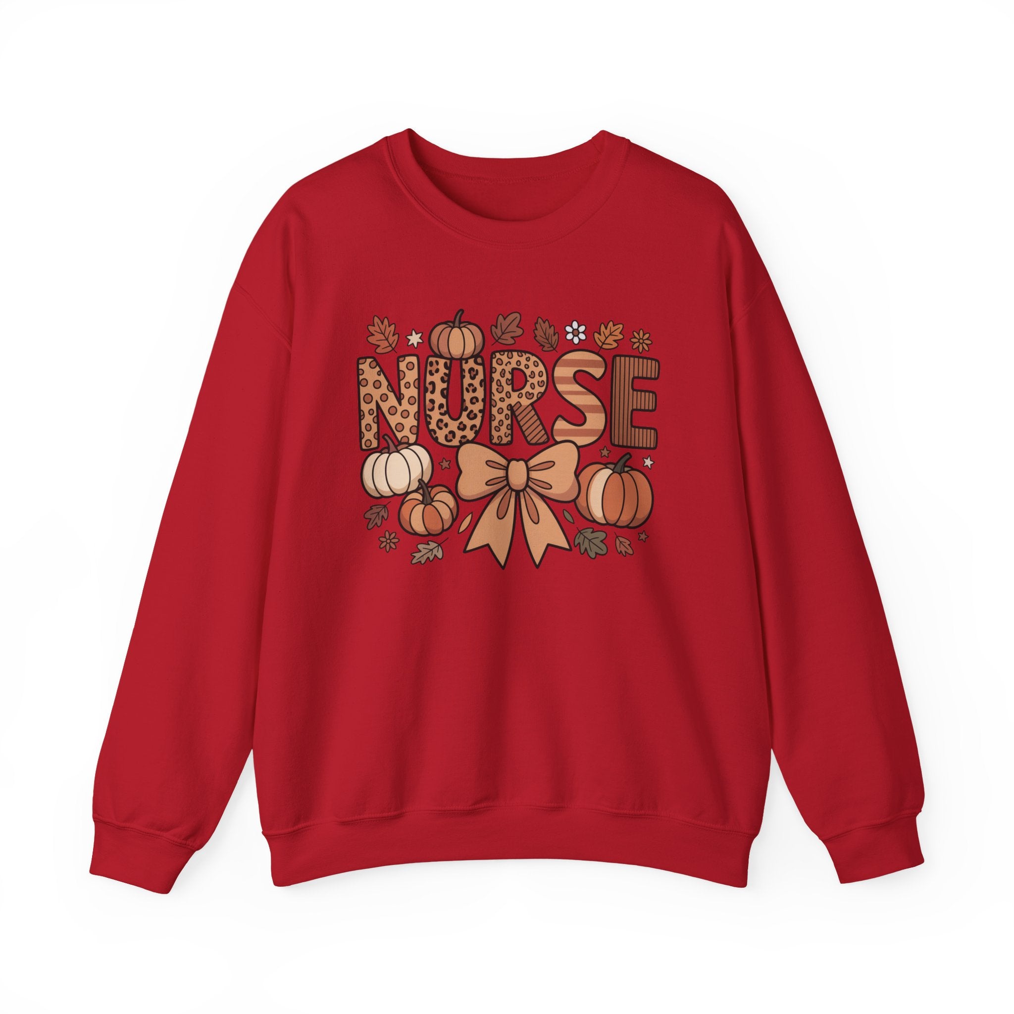 Fall Nurse Sweatshirt, Retro Nurse Coquette Bow Crewneck, Fall Nurse Sweater, Nurse Pumpkin Hoodie, Gift for Nurse