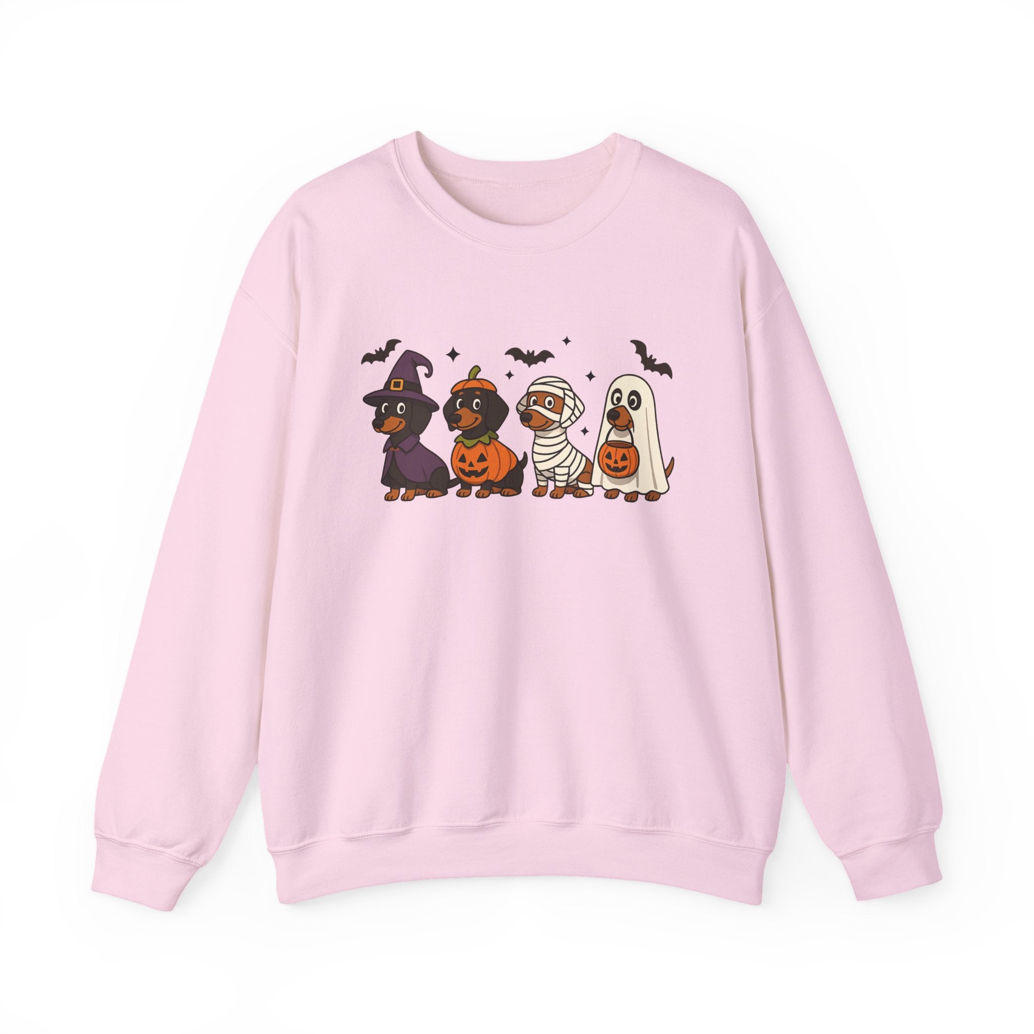 Halloween Dachshund Sweatshirt, Cute Dog Lover Sweatshirt, Pumpkin Ghost Mummy Witch Pullover, Funny Halloween Crewneck, Fall Pet Lover Gift