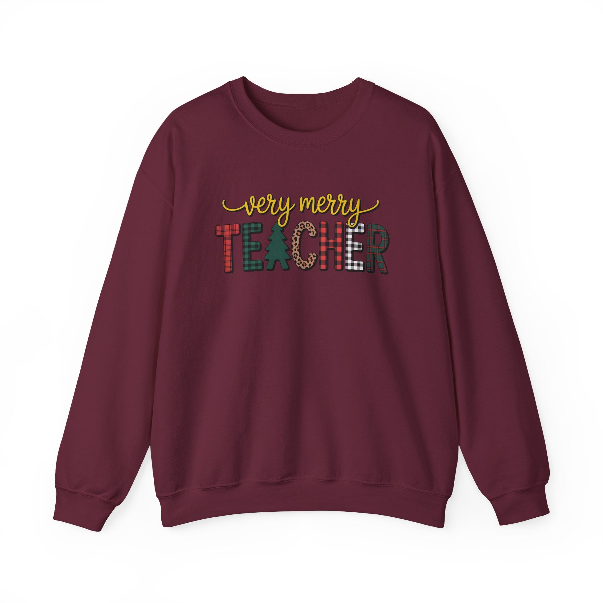 Teacher Christmas Sweatshirt, Merry Christmas Teachers Crewneck, Holly Jolly Teacher Xmas Sweater, Teacher Party Sweatshirt