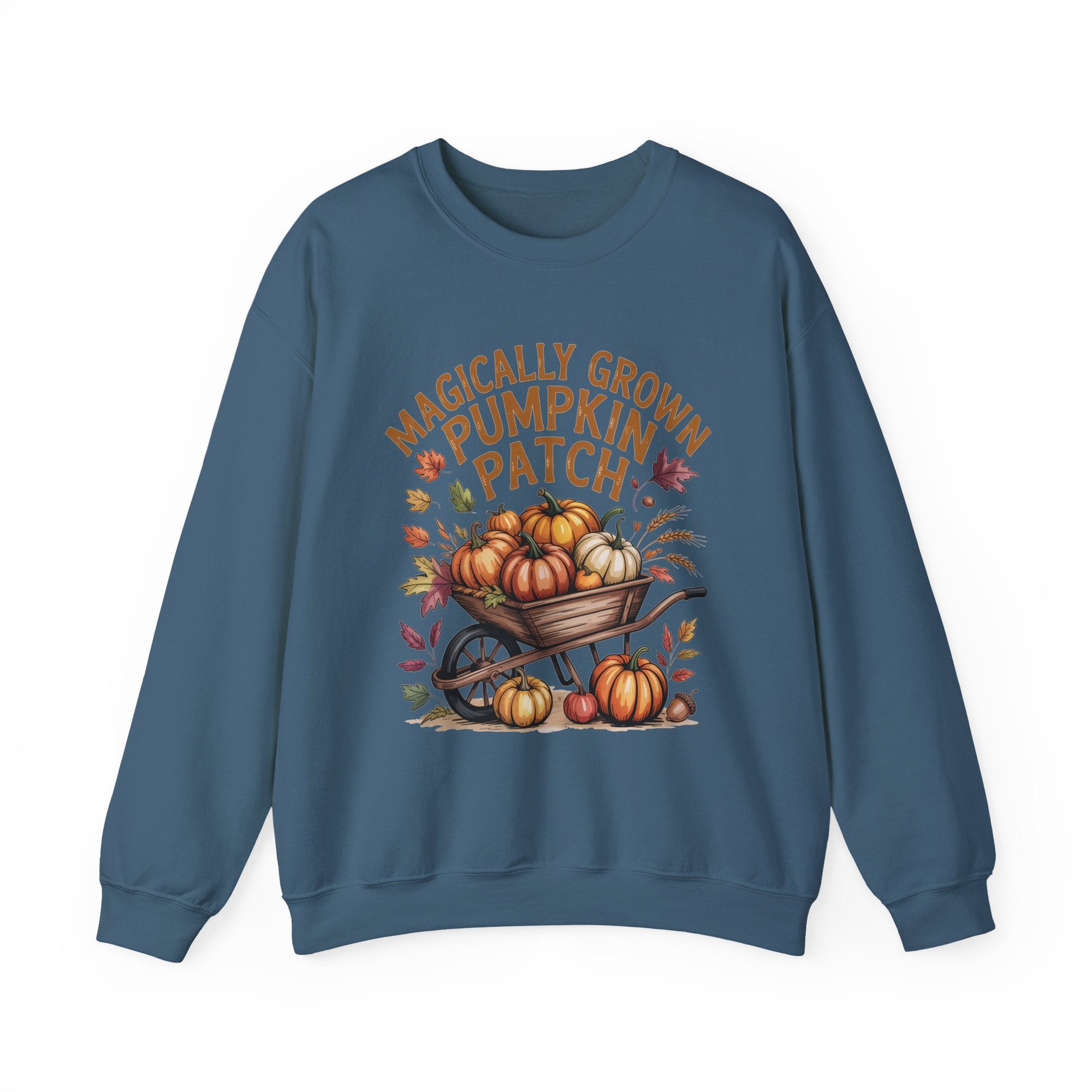 Magically Grown Pumpkin Patch Sweatshirt, Cozy Fall Sweatshirt, Autumn Pumpkin Lover Pullover, Vintage Fall Crewneck, Thanksgiving Shirt, Farmhouse Aesthetic