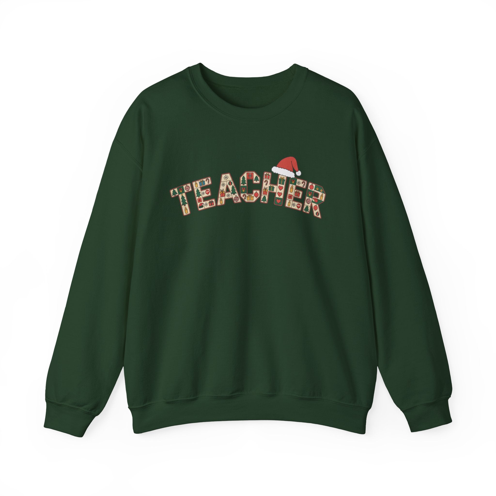 Merry Christmas Teacher Sweatshirt, Christmas Teachers Crewneck, Holly Jolly Teacher Xmas Sweater, Teacher Party Shirt, Gift For Teacher
