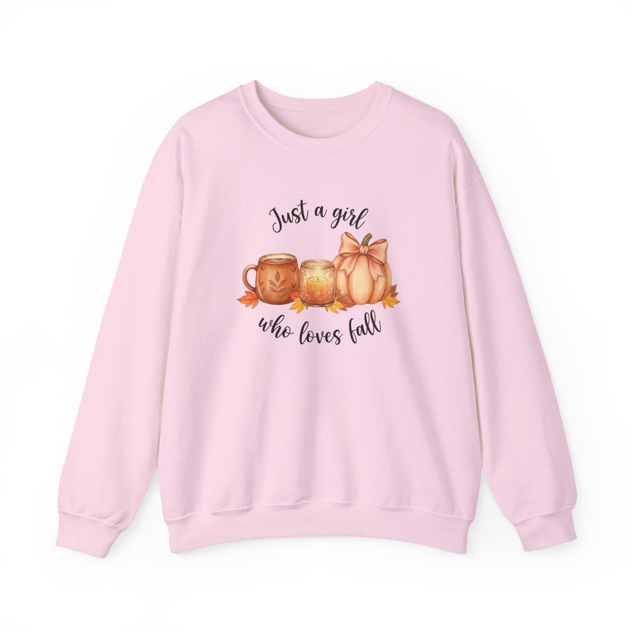 Just a Girl Who Loves Fall Sweatshirt, Fall Woman Sweater,Cozy Pumpkin Crewneck, Cozy Season Shirt,Fall Gift, Fall Season Sweater, Fall Woman Shirt,Pumpkin Shirt