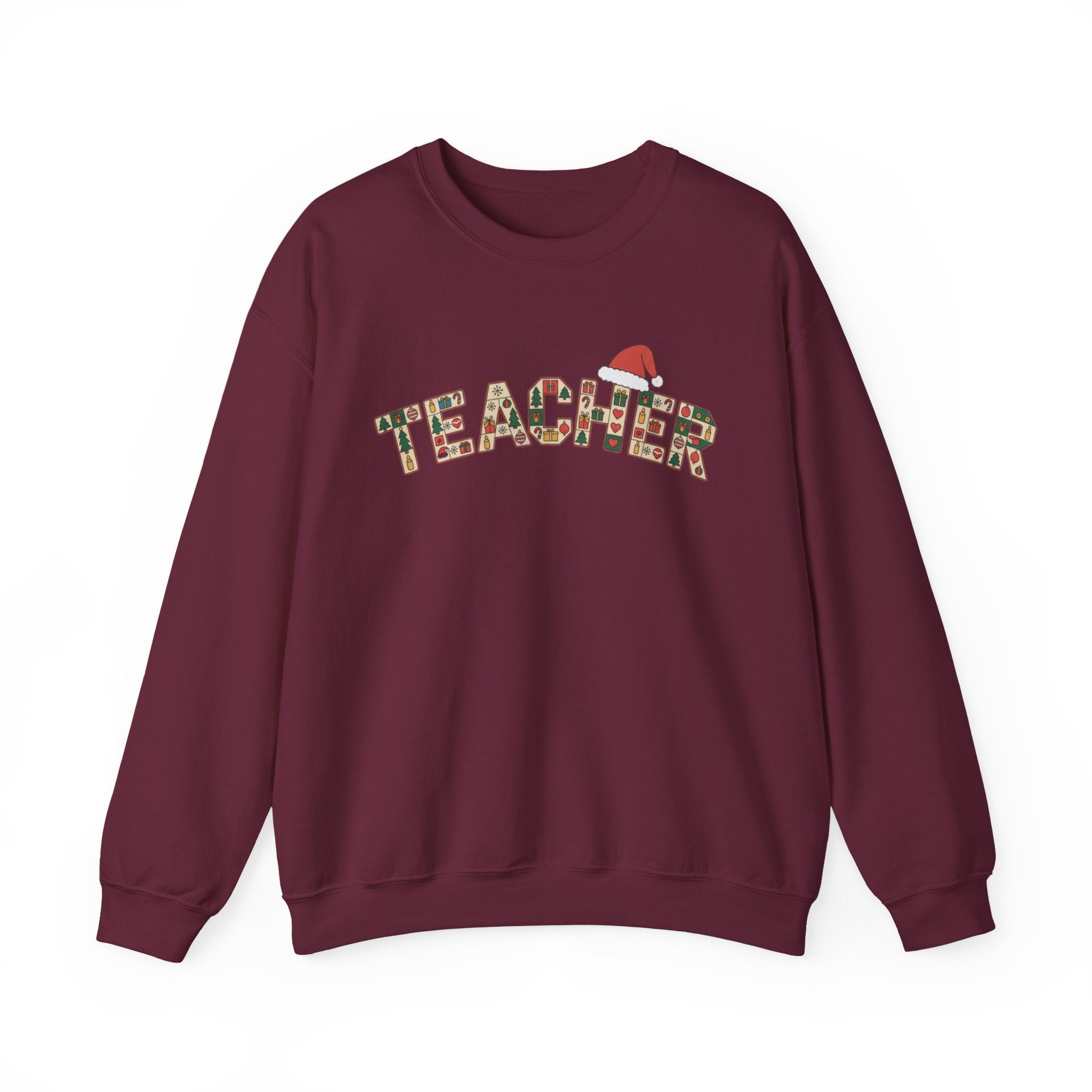 Merry Christmas Teacher Sweatshirt, Christmas Teachers Crewneck, Holly Jolly Teacher Xmas Sweater, Teacher Party Shirt, Gift For Teacher