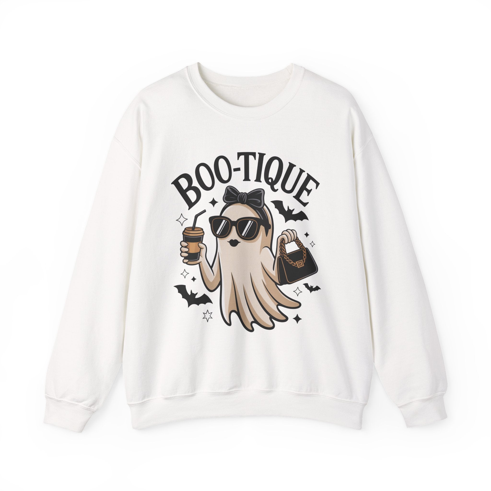 Boo-tique Ghost Sweatshirt, Funny Halloween Sweatshirt, Boujee Ghost Pullover, Spooky Season Crewneck, Glam Halloween Shirt, Fall Coffee Lover Sweatshirt
