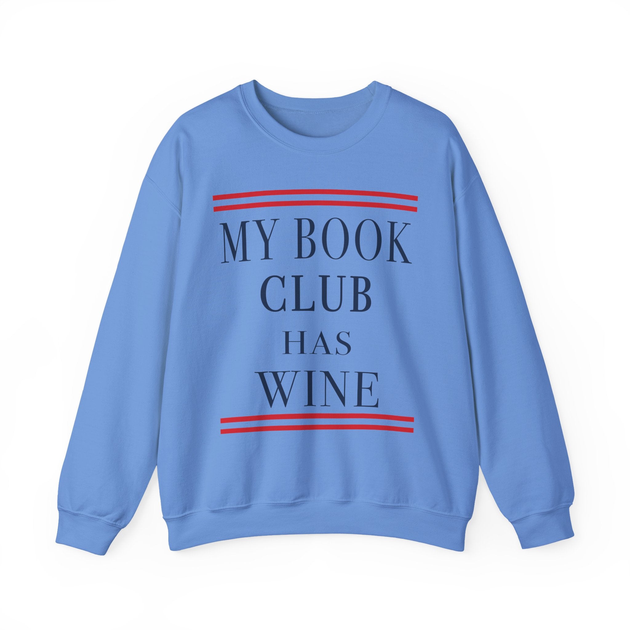 My Book Club Has Wine Sweatshirt, Funny Book Lover Sweatshirt, Cozy Reading Crewneck, Book Club Gift, Wine Lover Sweatshirt, Librarian Bookish Apparel