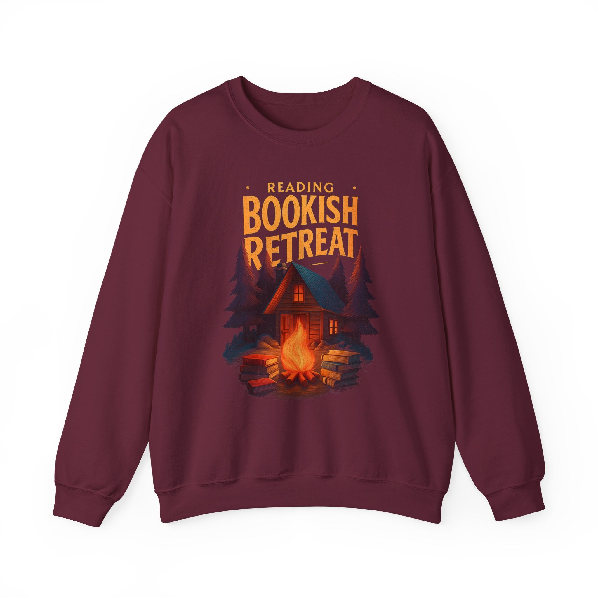 Reading Retreat Sweatshirt, Fall Bookish Crewneck, Gift For Book Lover, Autumn Cozy Readers Hoodie, Retro Fall Sweatshirt