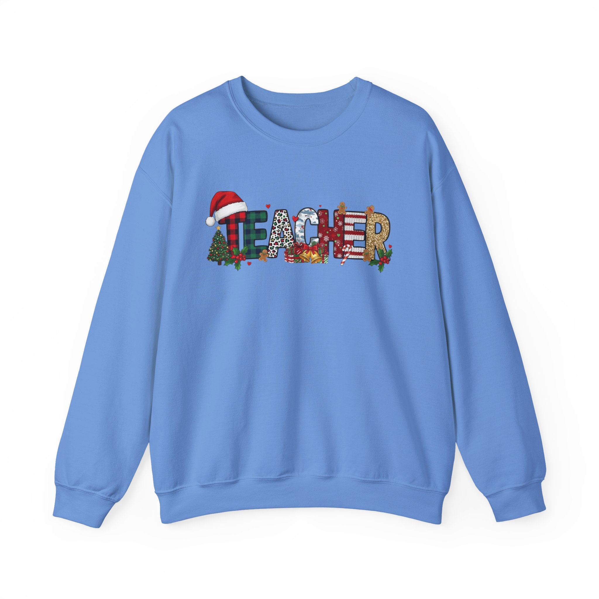Merry Christmas Teacher Sweatshirt, Christmas Teachers Crewneck, Holly Jolly Teacher Xmas Sweater, Teacher Party Shirt, Gift For Teacher