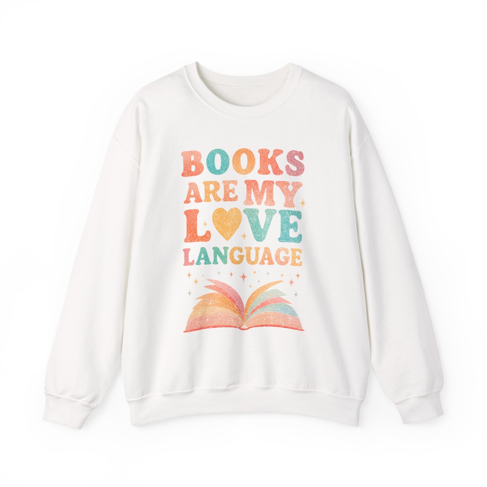 Books Are My Love Language Sweatshirt, Vintage Reading Sweatshirt, Booklover Gift, Reader Gift, Librarian Sweatshirt, Bookworm Pullover, Bookish Crewneck