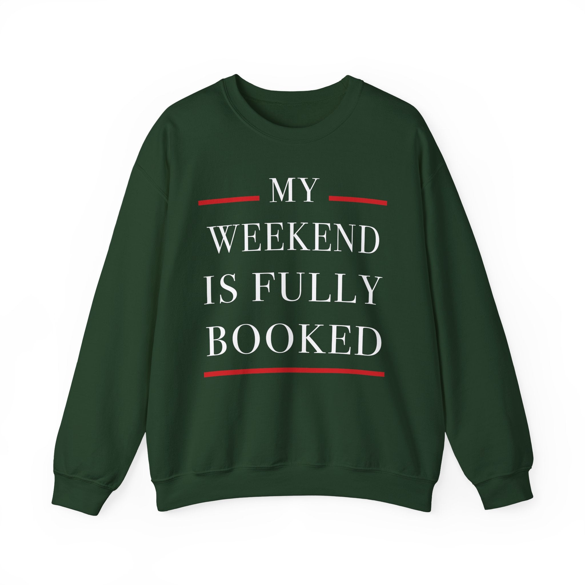 My Weekend is Fully Booked Sweatshirt, Funny Book Lover Crewneck, Cozy Reader Gift Pullover, Librarian Sweatshirt, Bookworm Apparel, Bookish Clothing