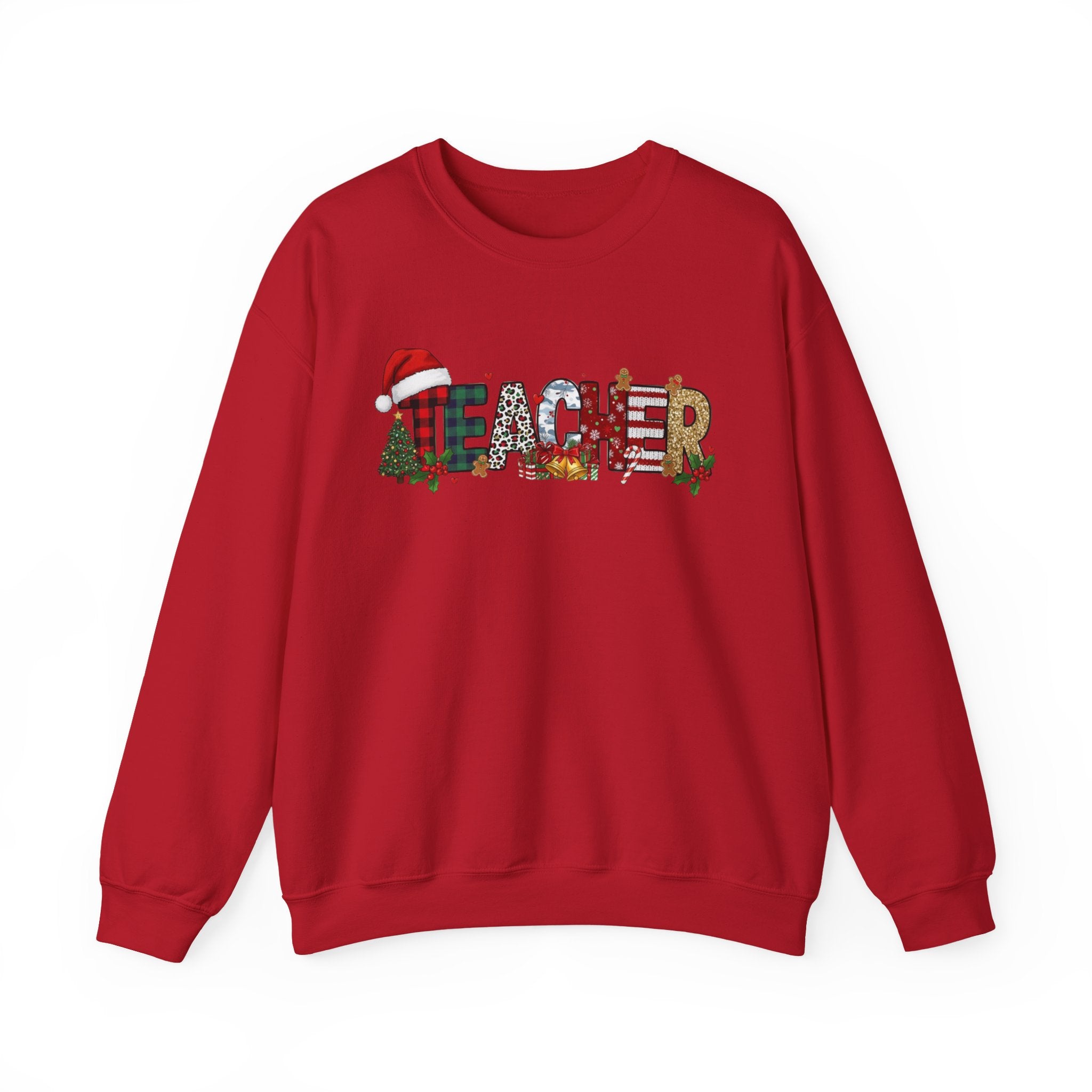 Merry Christmas Teacher Sweatshirt, Christmas Teachers Crewneck, Holly Jolly Teacher Xmas Sweater, Teacher Party Shirt, Gift For Teacher