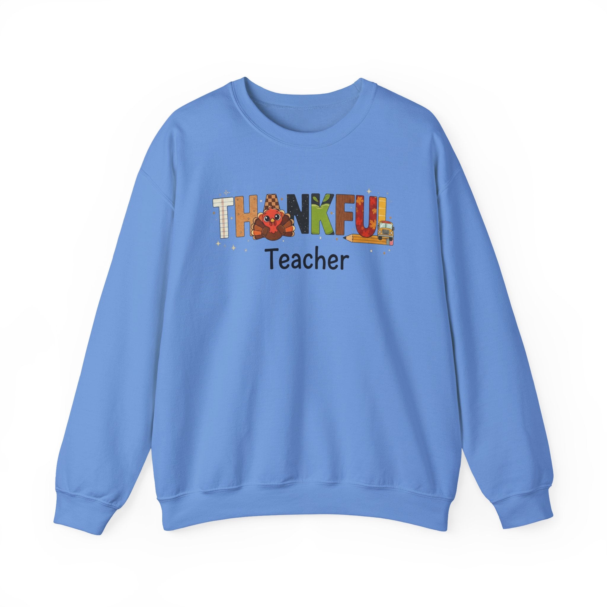 Thankful Teacher Sweatshirt, Turkey Teacher Crewneck, Thanksgiving Teacher Shirt, Kindergarten Teacher Sweatshirt, First Grade Teacher Shirt, Teacher Gift