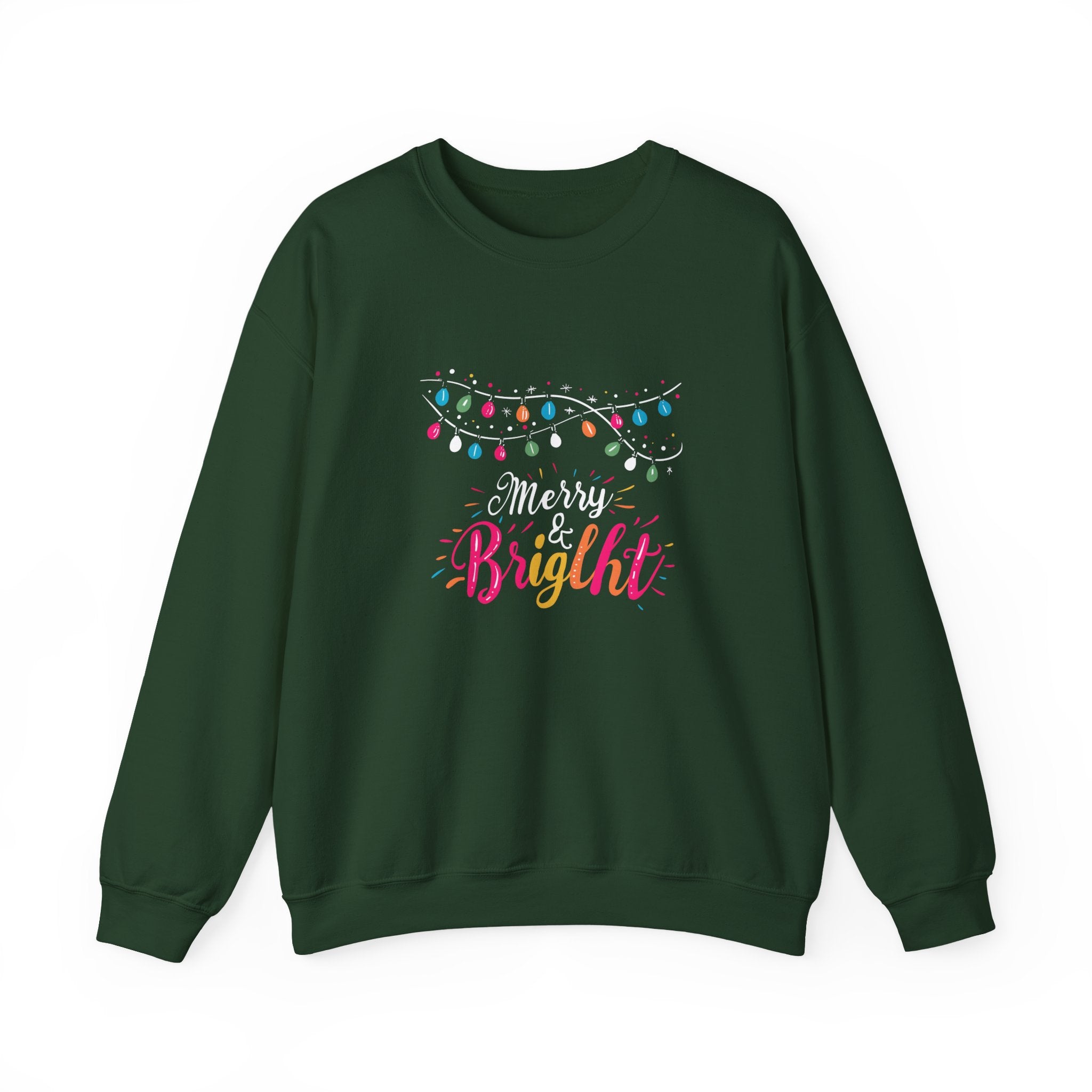 Merry and Bright Sweatshirt, Christmas Crewneck, Family Christmas Sweater, Christmas Shirt for Women, Merry Christmas Sweatshirt, Holiday Woman Gift