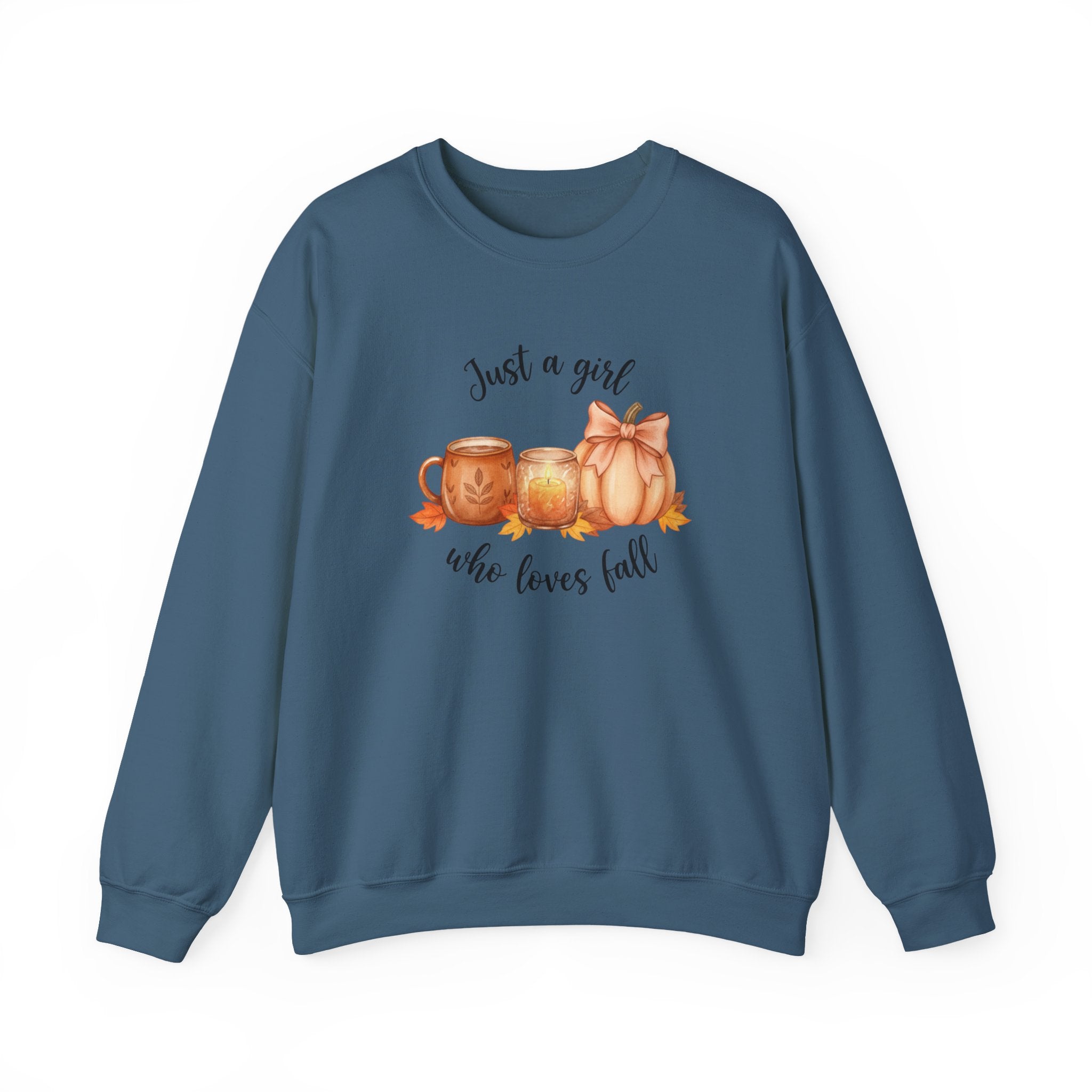 Just a Girl Who Loves Fall Sweatshirt, Fall Woman Sweater,Cozy Pumpkin Crewneck, Cozy Season Shirt,Fall Gift, Fall Season Sweater, Fall Woman Shirt,Pumpkin Shirt