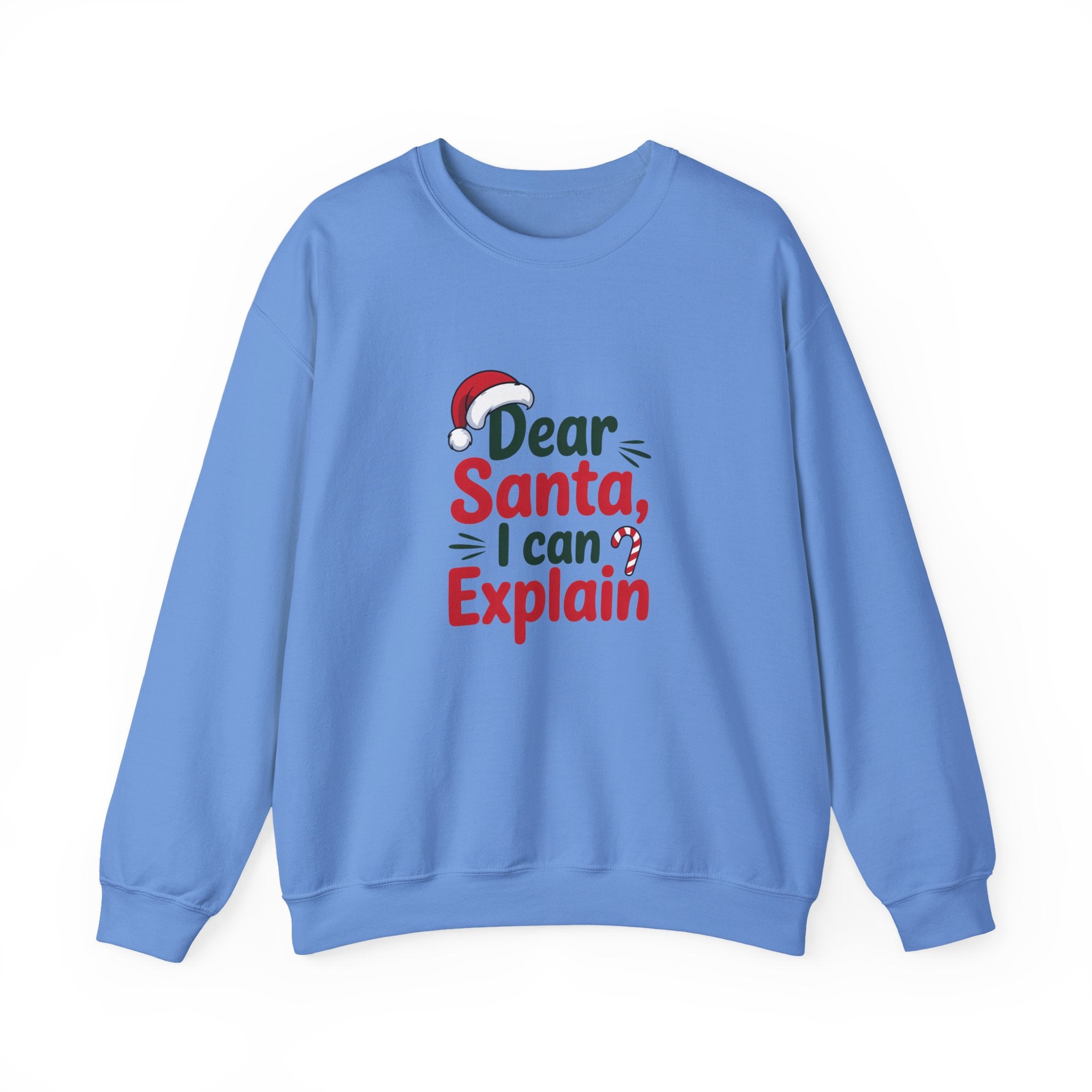 Dear Santa I Can Explain Sweatshirt,  Funny Santa Crewneck, Santa Lover Sweater, Christmas Woman Shirt, Holiday Woman Gift, Xmas Sweatshirt