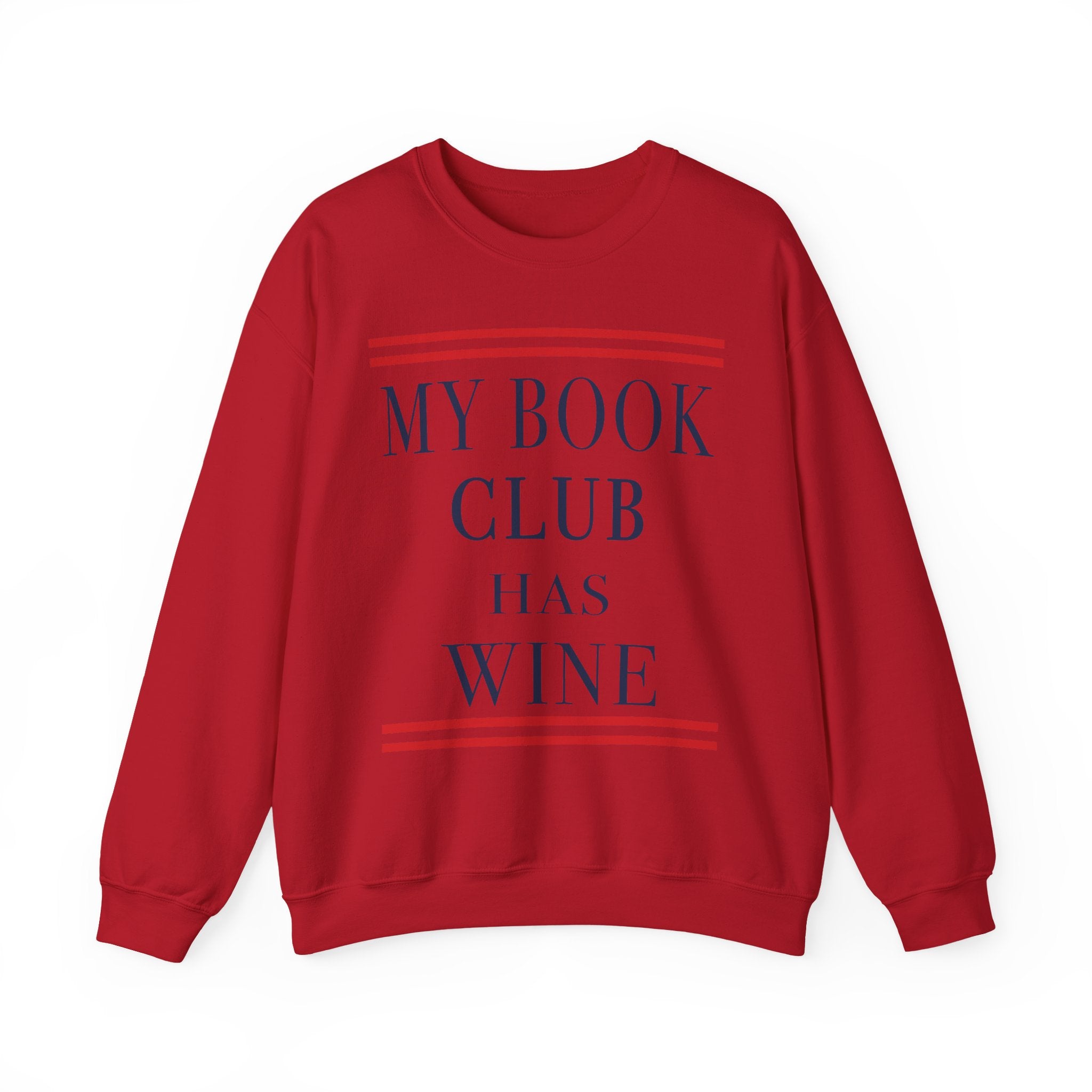 My Book Club Has Wine Sweatshirt, Funny Book Lover Sweatshirt, Cozy Reading Crewneck, Book Club Gift, Wine Lover Sweatshirt, Librarian Bookish Apparel