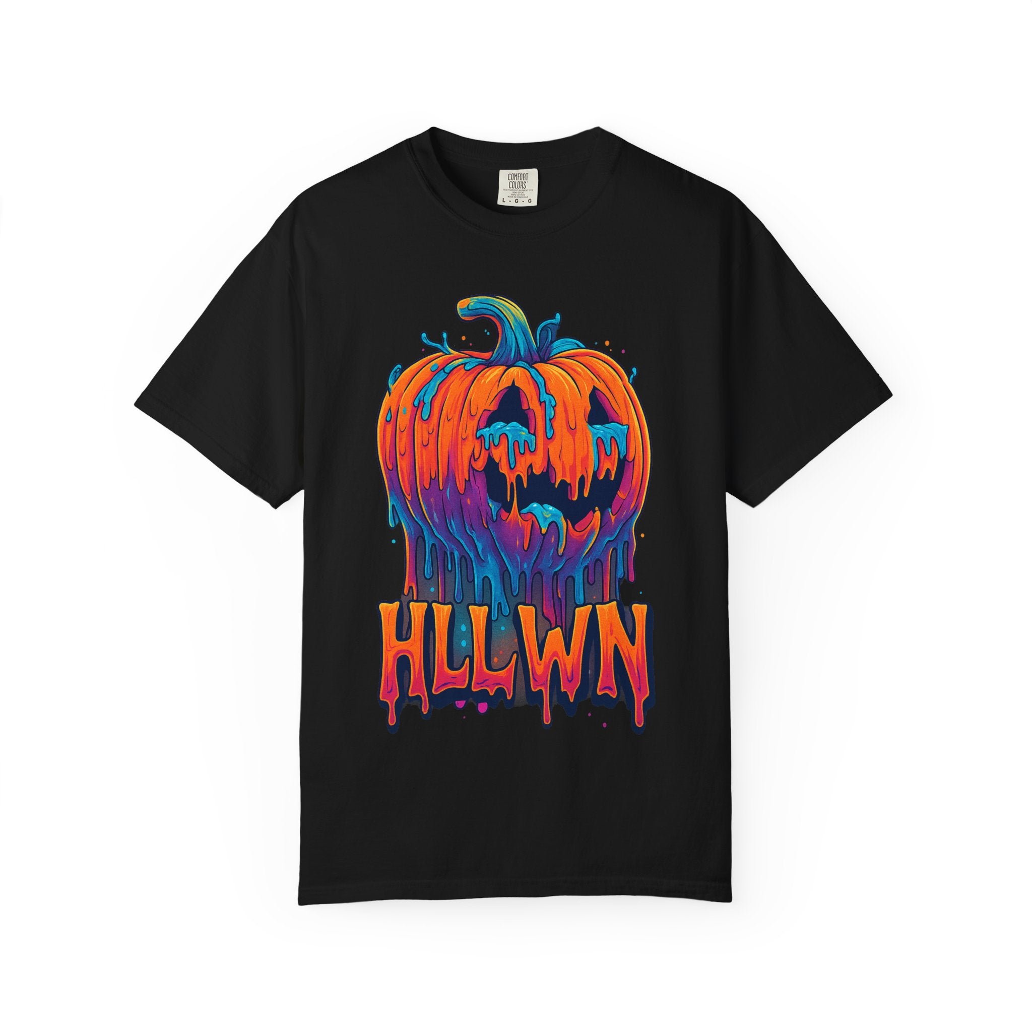 HLLWN Drip Tee – Melted Mayhem, Spooky Vibes. Halloween Pumpkin Graphic Tee, Unisex T-Shirt, Spooky Shirt, Fall Fashion, Festival Wear, Trick or Treat Outfit