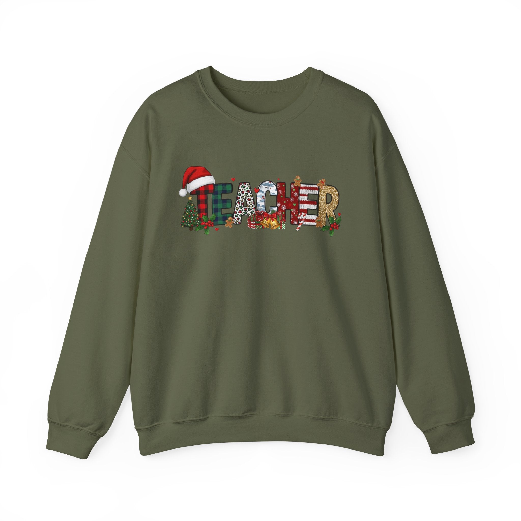 Merry Christmas Teacher Sweatshirt, Christmas Teachers Crewneck, Holly Jolly Teacher Xmas Sweater, Teacher Party Shirt, Gift For Teacher