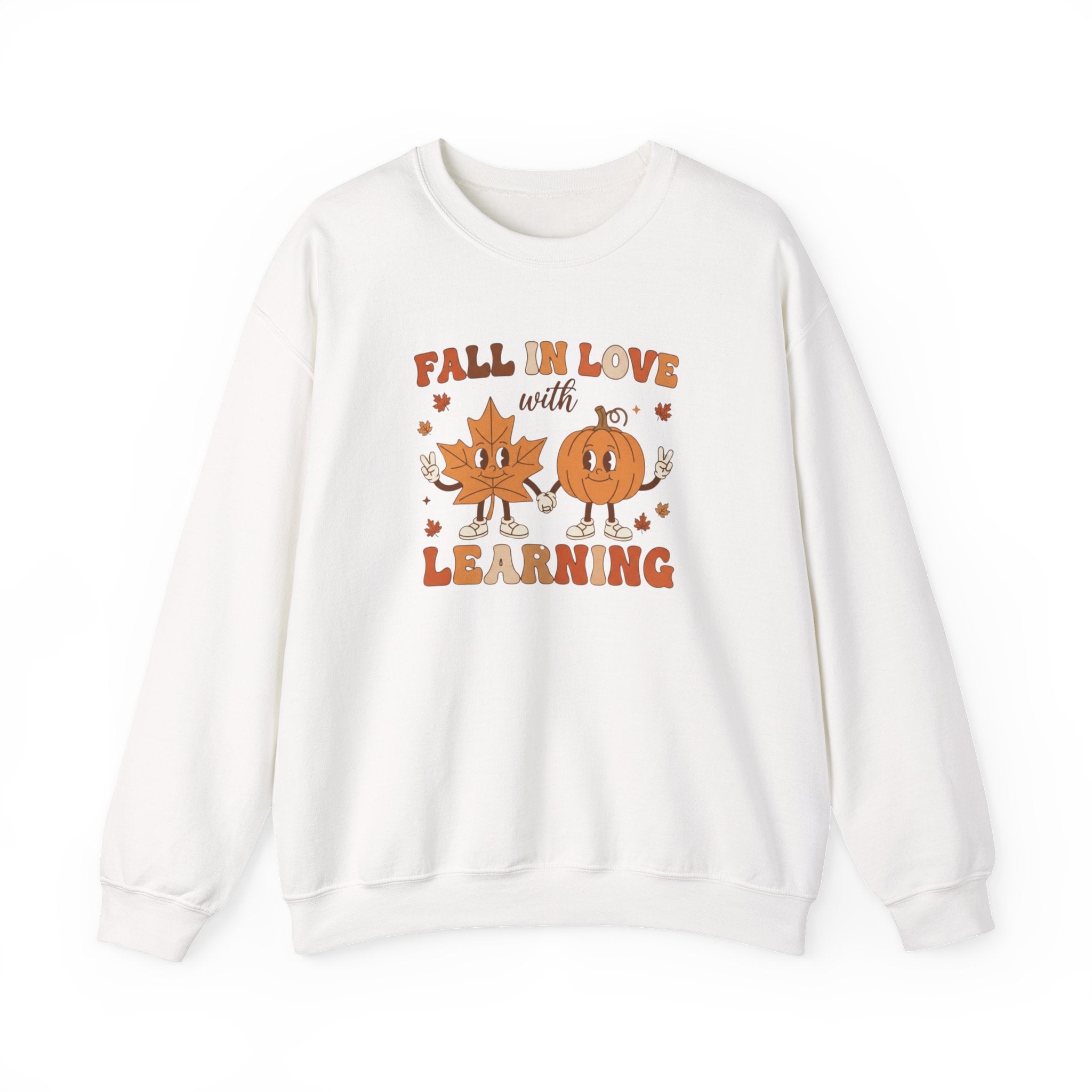 Groovy Teacher Sweatshirt, Teacher Fall Crewneck, Fall In Love With Learning Teacher Sweater, Trick or Teach Teacher, Thanksgiving Teacher Shirt