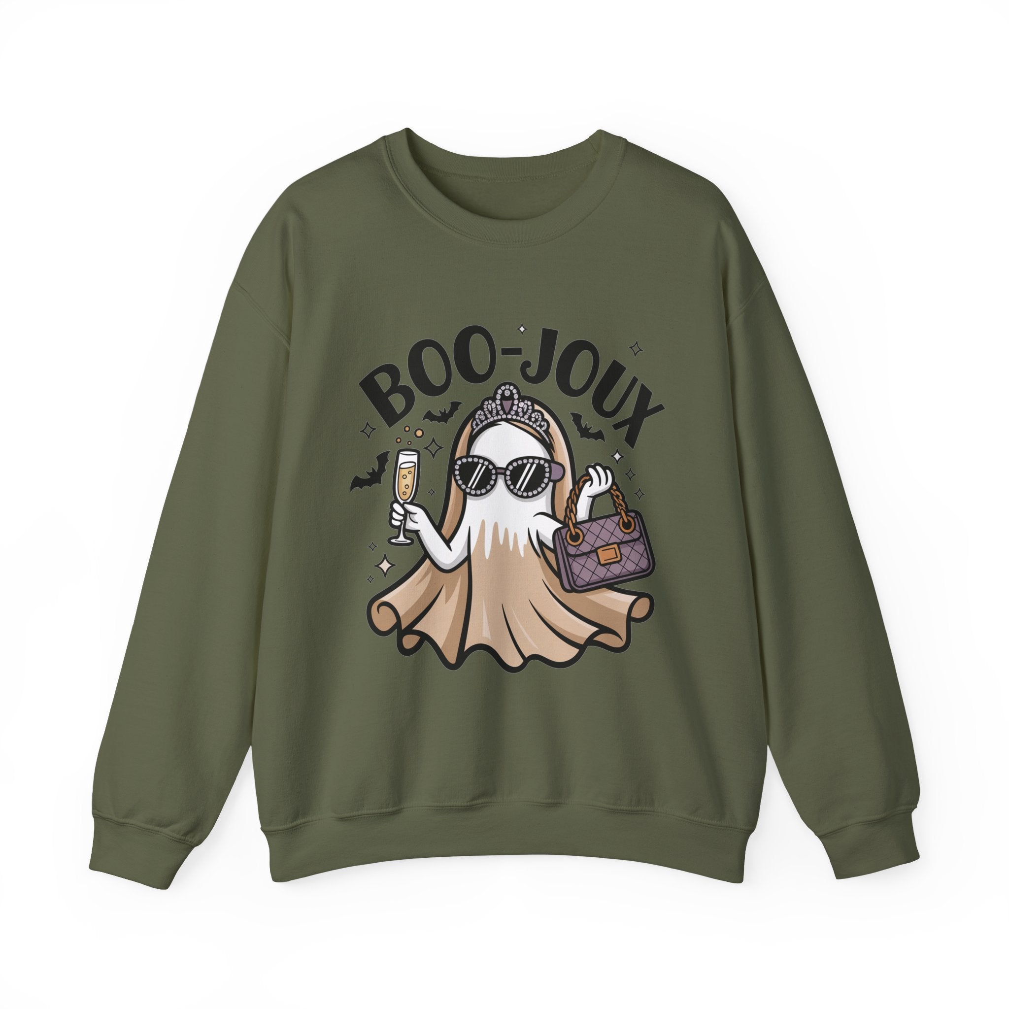 Boo-joux Ghost Sweatshirt, Funny Halloween Sweatshirt, Boujee Ghost Pullover, Spooky Season Crewneck, Glam Ghost Shirt, Fall Party Sweatshirt