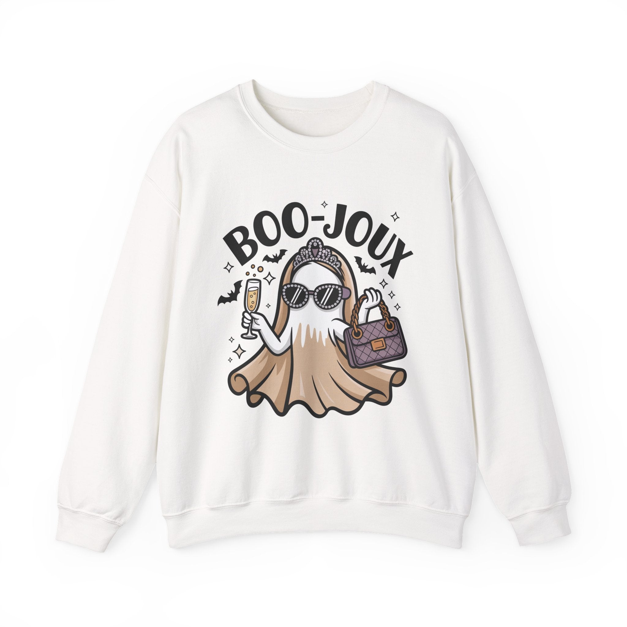 Boo-joux Ghost Sweatshirt, Funny Halloween Sweatshirt, Boujee Ghost Pullover, Spooky Season Crewneck, Glam Ghost Shirt, Fall Party Sweatshirt