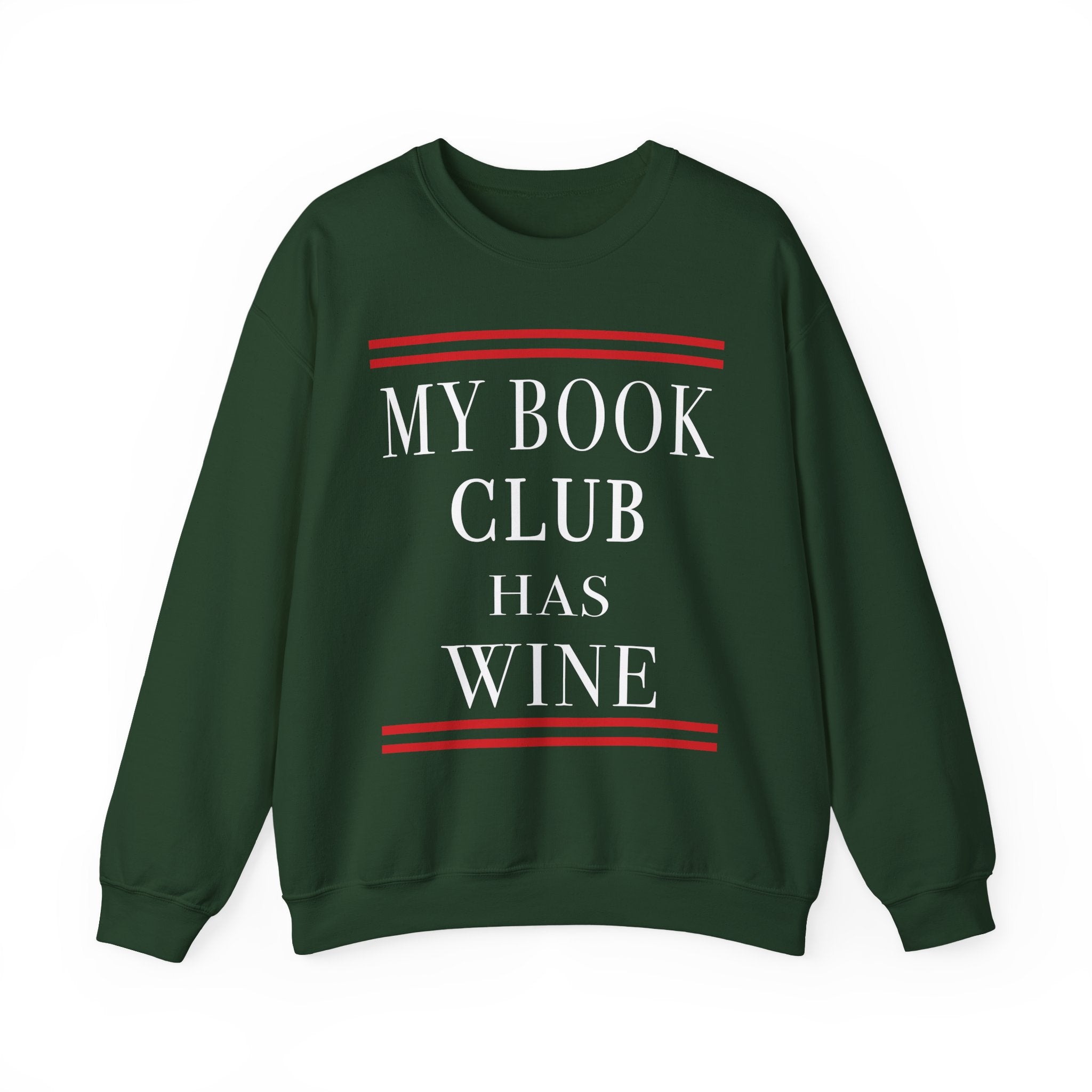 My Book Club Has Wine Sweatshirt, Funny Book Lover Sweatshirt, Cozy Reading Crewneck, Book Club Gift, Wine Lover Sweatshirt, Librarian Bookish Apparel