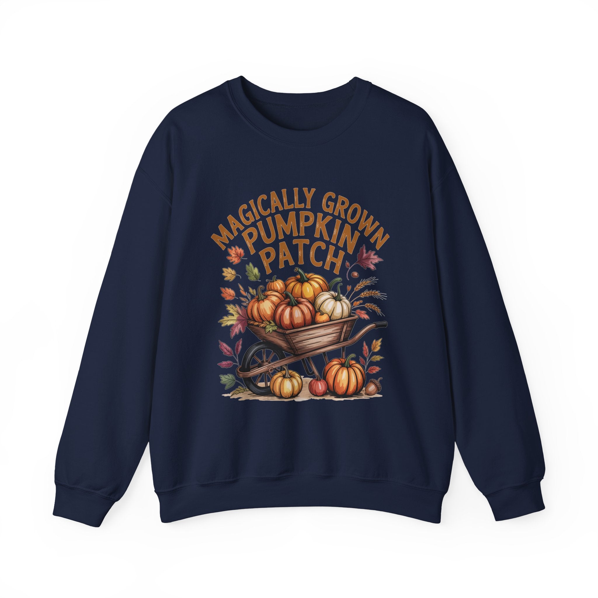 Magically Grown Pumpkin Patch Sweatshirt, Cozy Fall Sweatshirt, Autumn Pumpkin Lover Pullover, Vintage Fall Crewneck, Thanksgiving Shirt, Farmhouse Aesthetic