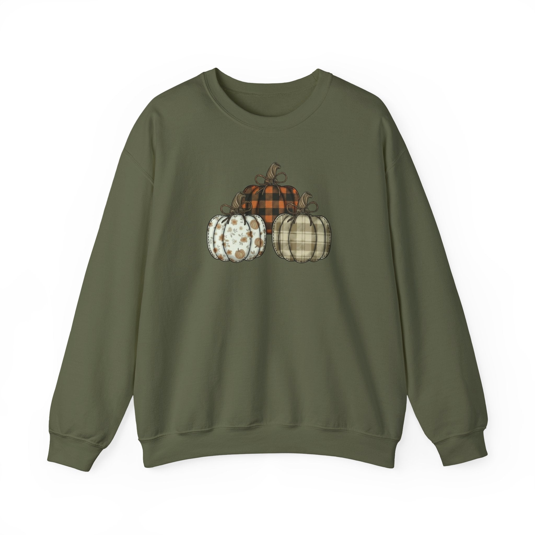 Three Pumpkin Sweatshirt, Boho Pumpkin Fall Crewneck, Patchwork Pumpkin Sweater, Cute Autumn Sweatshirt, Fall Harvest Shirt, Pumpkin Patch Woman Tee