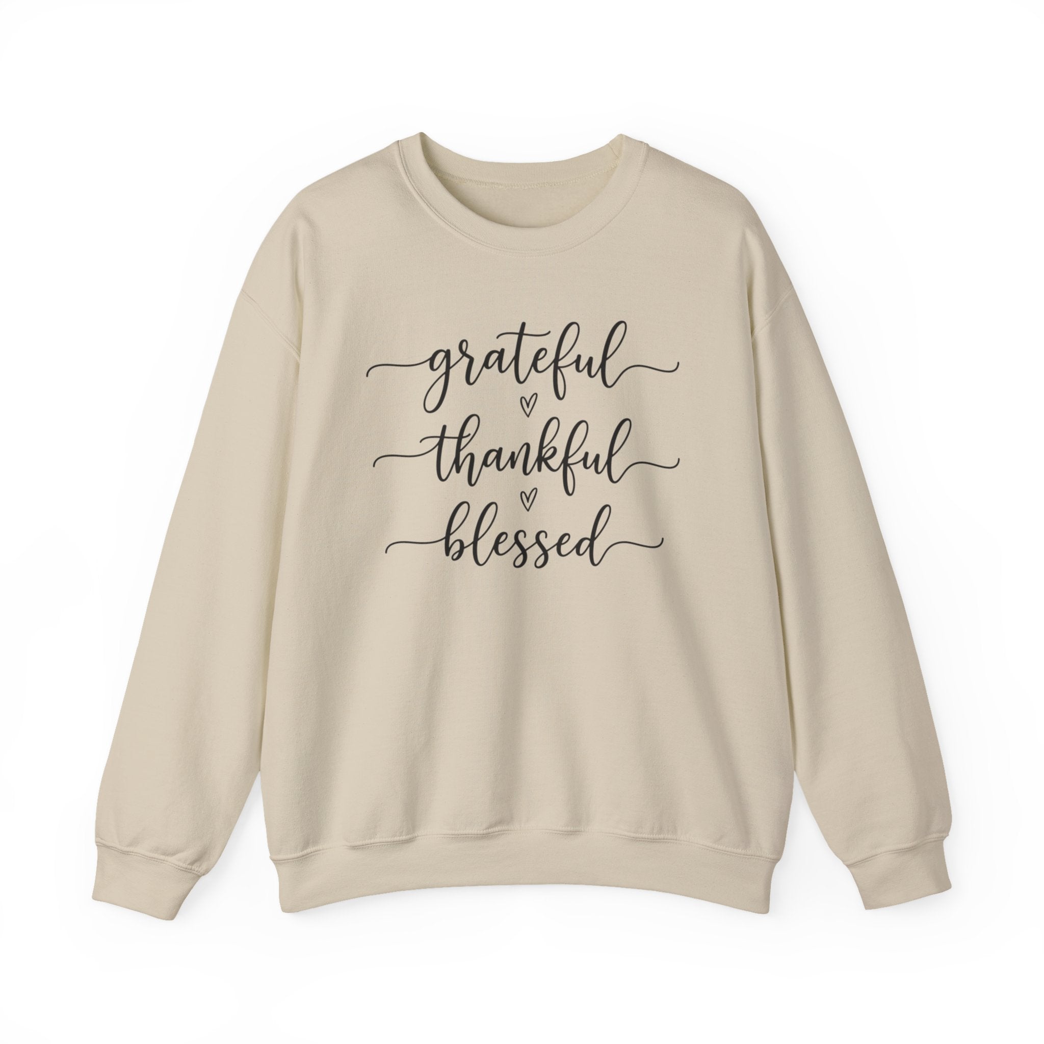 Grateful Thankful Blessed Sweatshirt, Thanksgiving Woman Sweater, Fall Girly Sweater, Thankful Crewneck, Thanksgiving Woman Gift, Grateful Sweatshirt