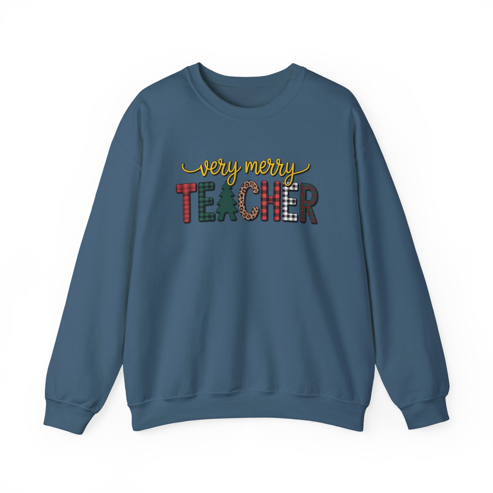 Teacher Christmas Sweatshirt, Merry Christmas Teachers Crewneck, Holly Jolly Teacher Xmas Sweater, Teacher Party Sweatshirt