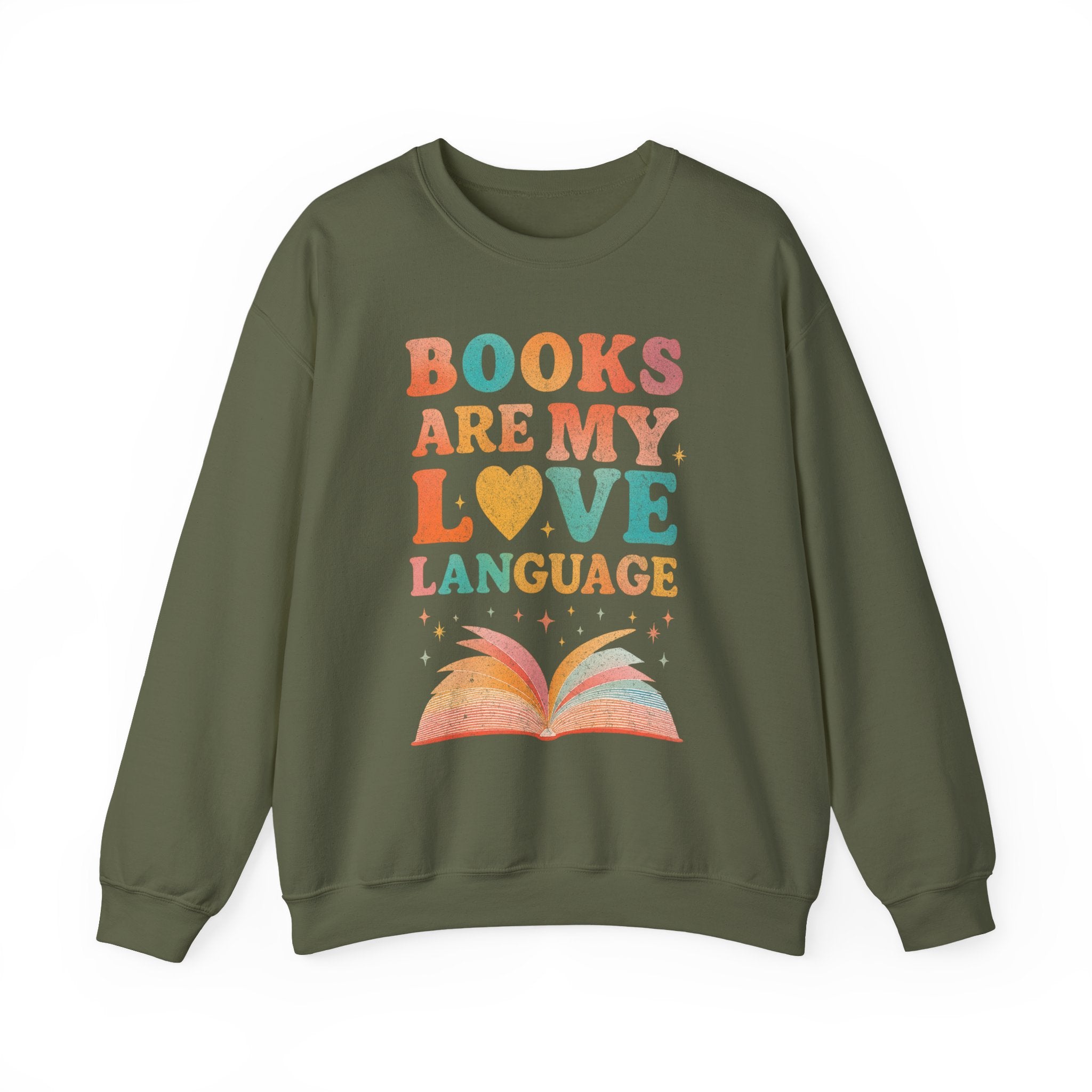 Books Are My Love Language Sweatshirt, Vintage Reading Sweatshirt, Booklover Gift, Reader Gift, Librarian Sweatshirt, Bookworm Pullover, Bookish Crewneck