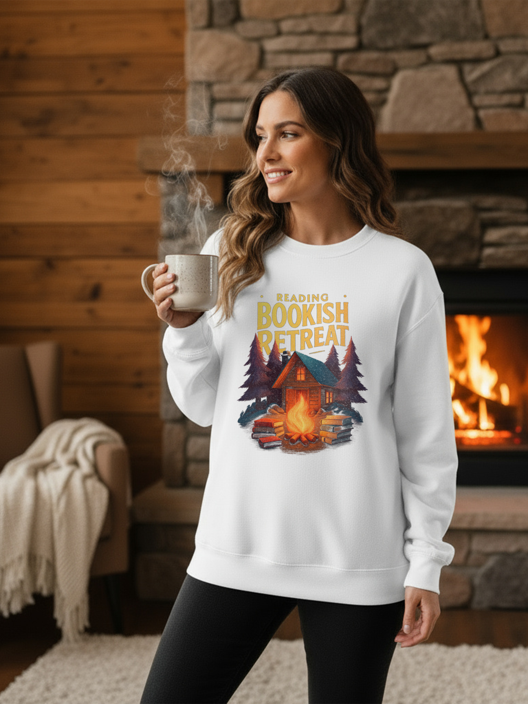 Reading Bookish Retreat Vintage Sweatshirt, Vintage Reading Sweatshirt, Booklover Gift, Reader Gift, Librarian Sweatshirt, Bookworm Pullover, Bookish Crewneck