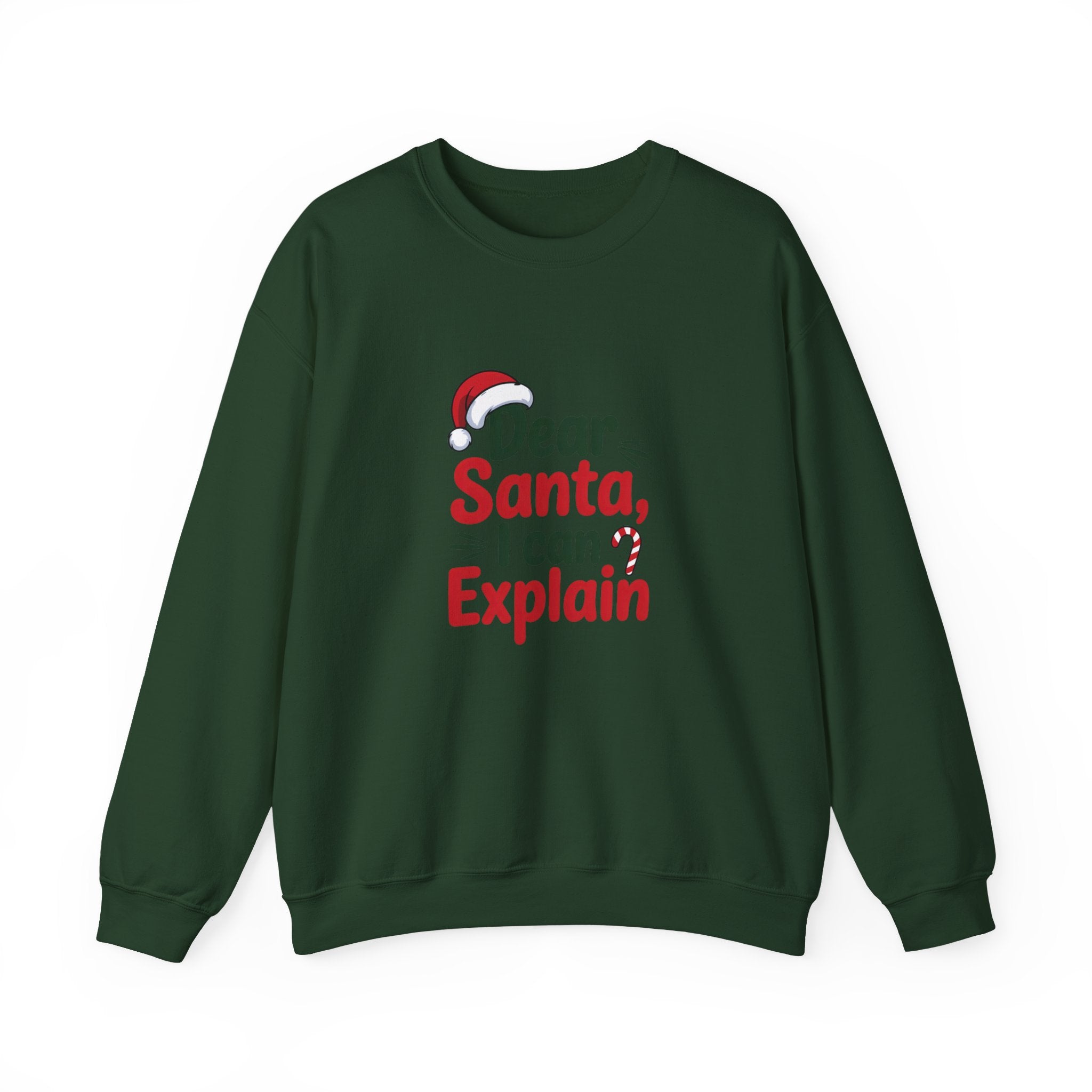 Dear Santa I Can Explain Sweatshirt,  Funny Santa Crewneck, Santa Lover Sweater, Christmas Woman Shirt, Holiday Woman Gift, Xmas Sweatshirt
