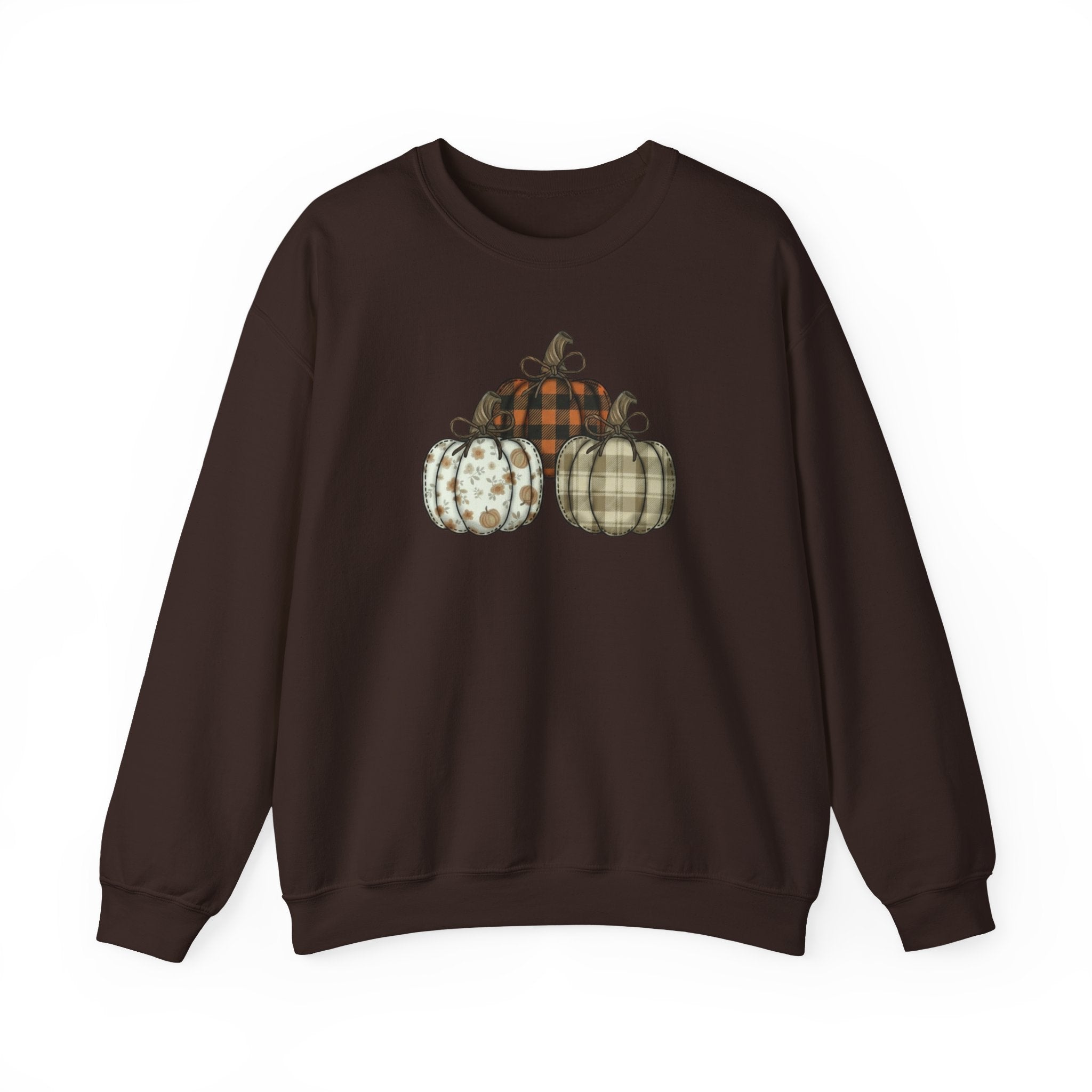 Three Pumpkin Sweatshirt, Boho Pumpkin Fall Crewneck, Patchwork Pumpkin Sweater, Cute Autumn Sweatshirt, Fall Harvest Shirt, Pumpkin Patch Woman Tee