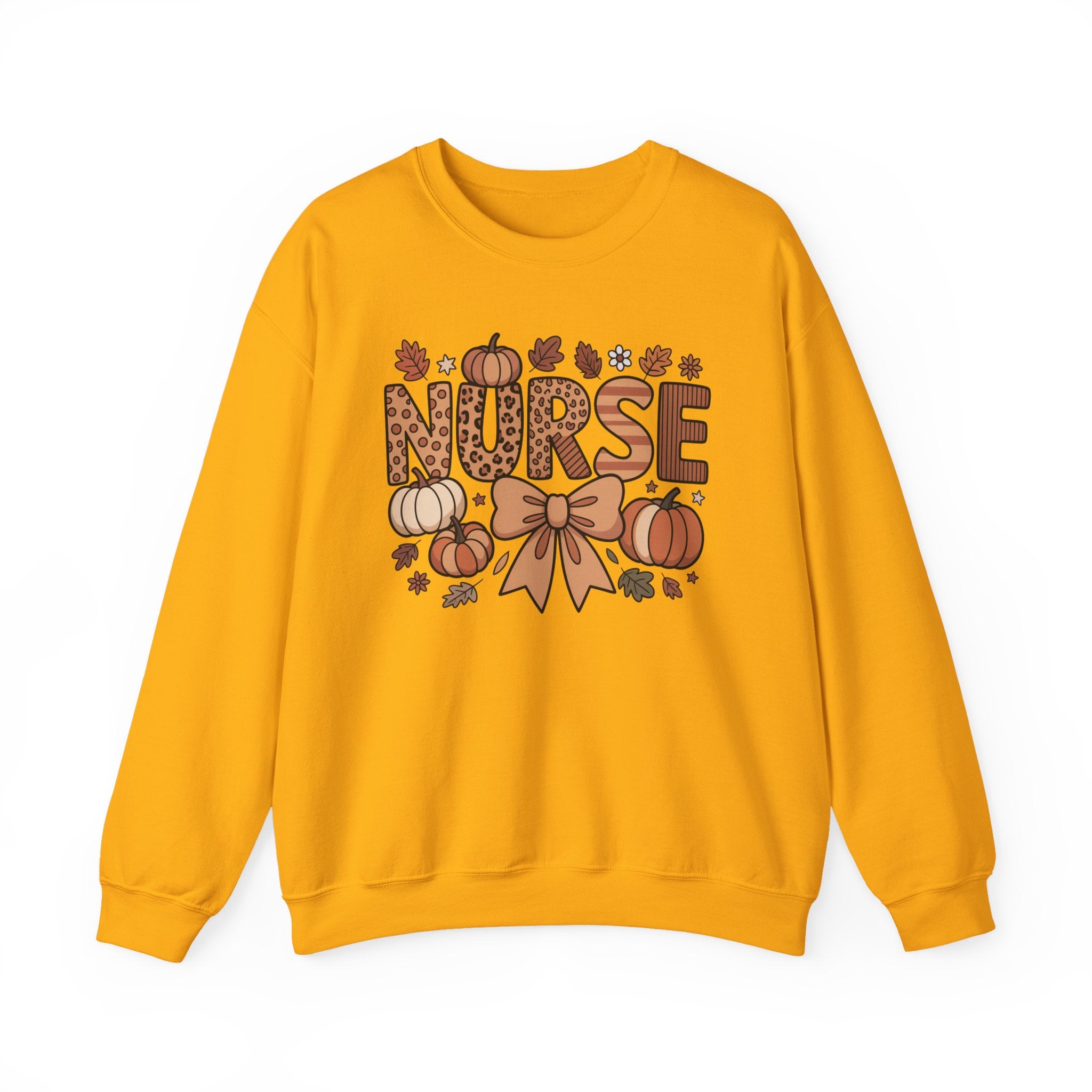 Fall Nurse Sweatshirt, Retro Nurse Coquette Bow Crewneck, Fall Nurse Sweater, Nurse Pumpkin Hoodie, Gift for Nurse