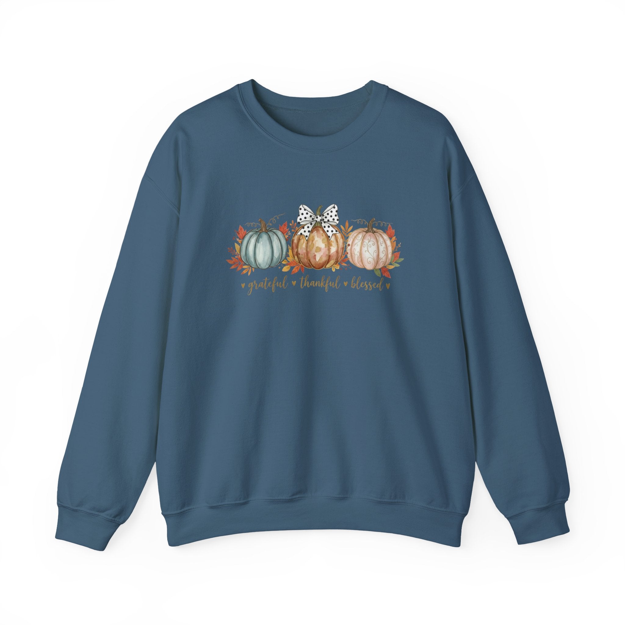Grateful Thankful Blessed Pumpkin Sweatshirt, Pumpkin Woman Crewneck, Cozy Fall Autumn Sweater, Rustic Thanksgiving Tee, Harvest Season Pumpkin Top