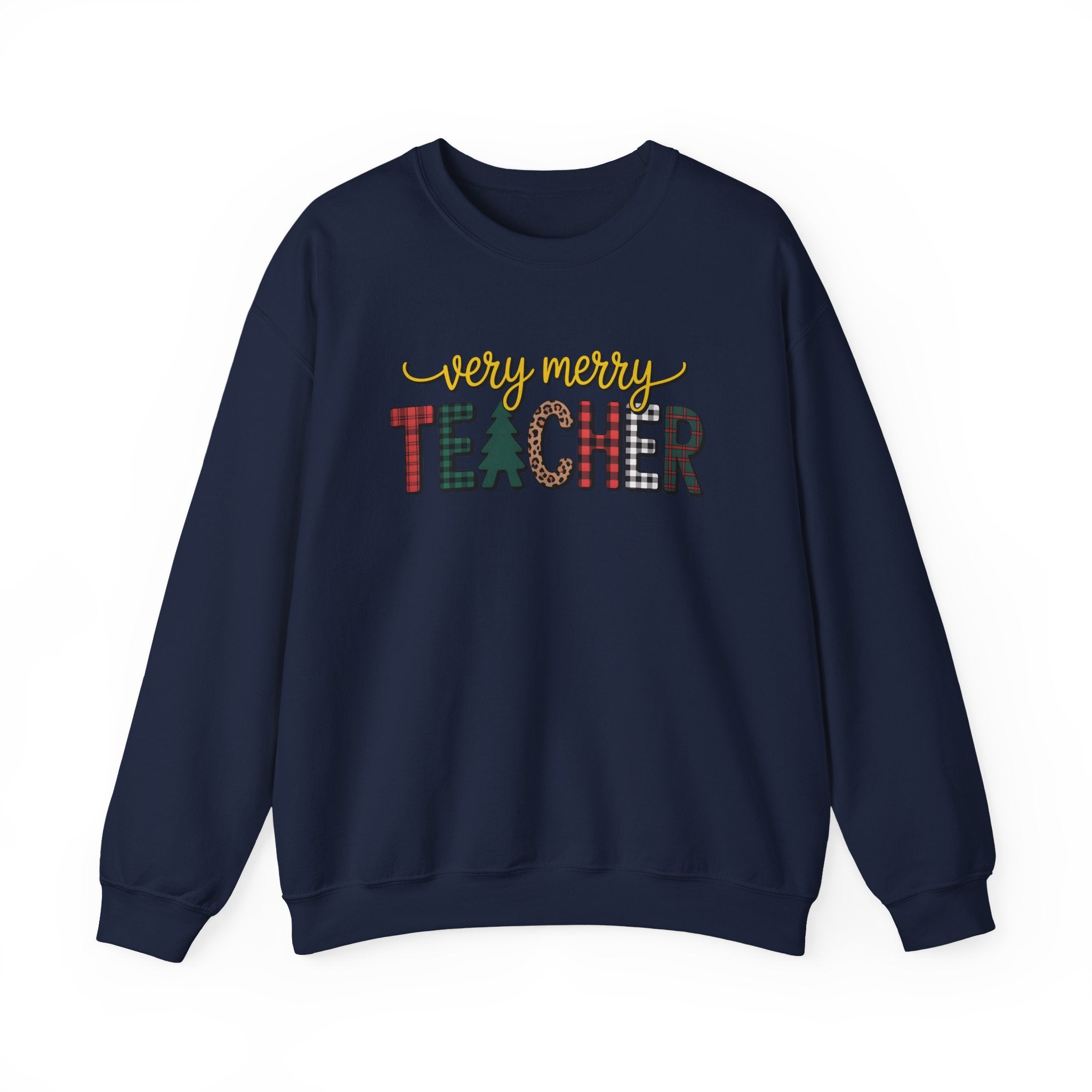 Teacher Christmas Sweatshirt, Merry Christmas Teachers Crewneck, Holly Jolly Teacher Xmas Sweater, Teacher Party Sweatshirt