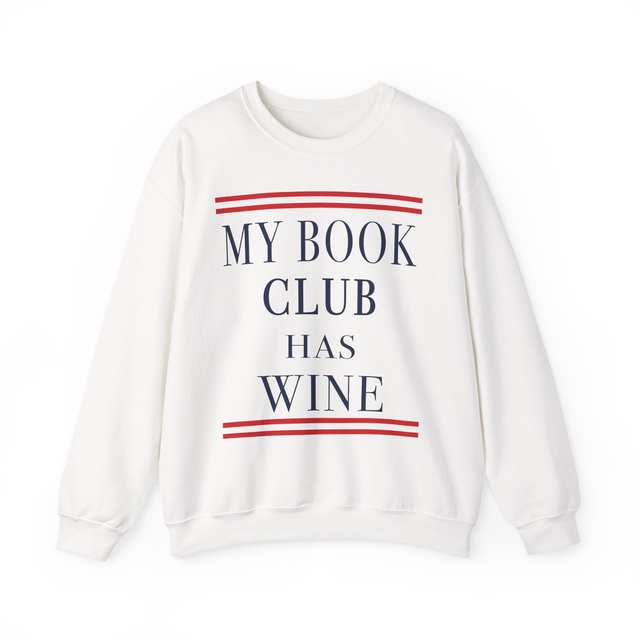 My Book Club Has Wine Sweatshirt, Funny Book Lover Sweatshirt, Cozy Reading Crewneck, Book Club Gift, Wine Lover Sweatshirt, Librarian Bookish Apparel