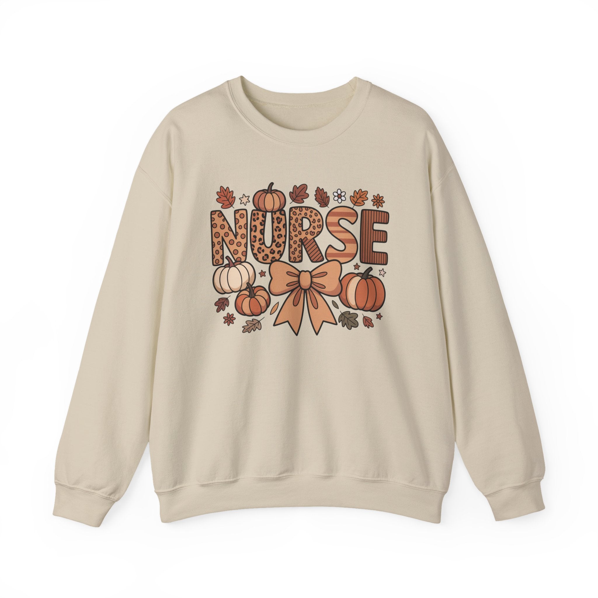 Fall Nurse Sweatshirt, Retro Nurse Coquette Bow Crewneck, Fall Nurse Sweater, Nurse Pumpkin Hoodie, Gift for Nurse